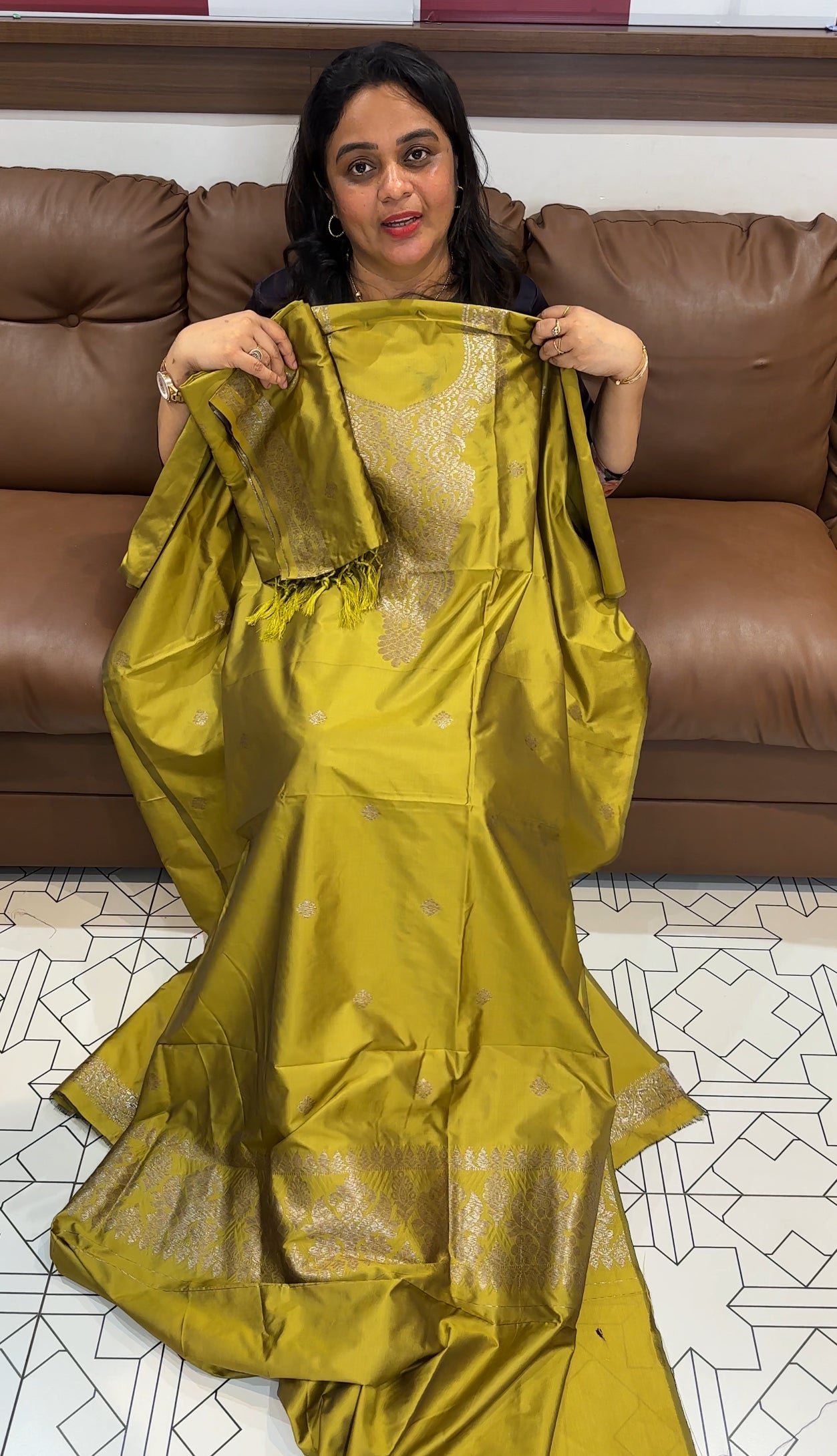 SEMI KATAN UNSTITCHED SALWAR SUITS - IHA 26597