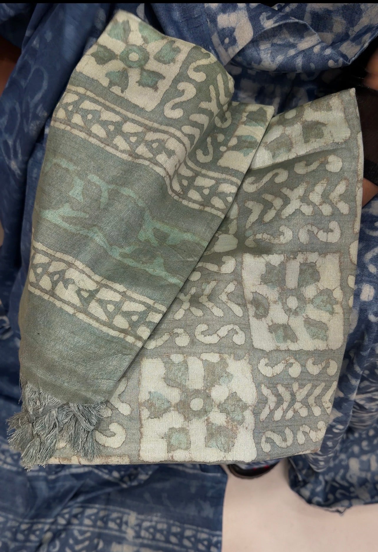 PRINTED TUSSUR UNSTITCHED SALWAR SUITS - IHA 34434