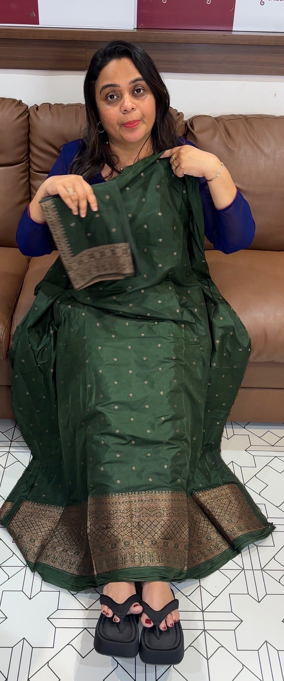 SEMI BANARSI UNSTITCHED SALWAR SUITS - IHA 27885