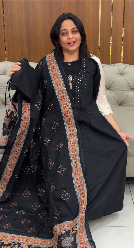 COTTON TOP,BOTTOM AND DUPATTA - IHA 29228