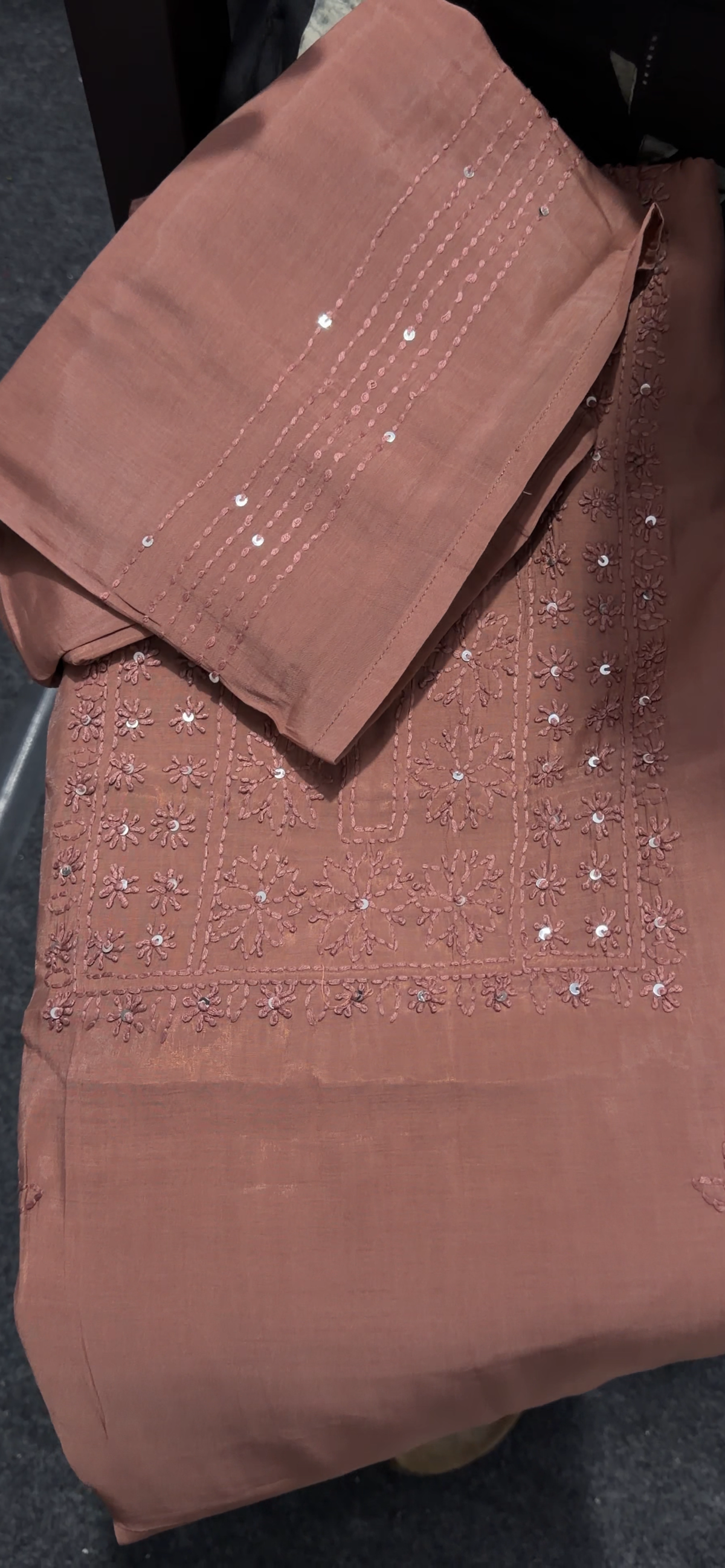 LUCKNOWI CHIKANKARI UNSTITCHED SALWAR SUITS - IHA 36049