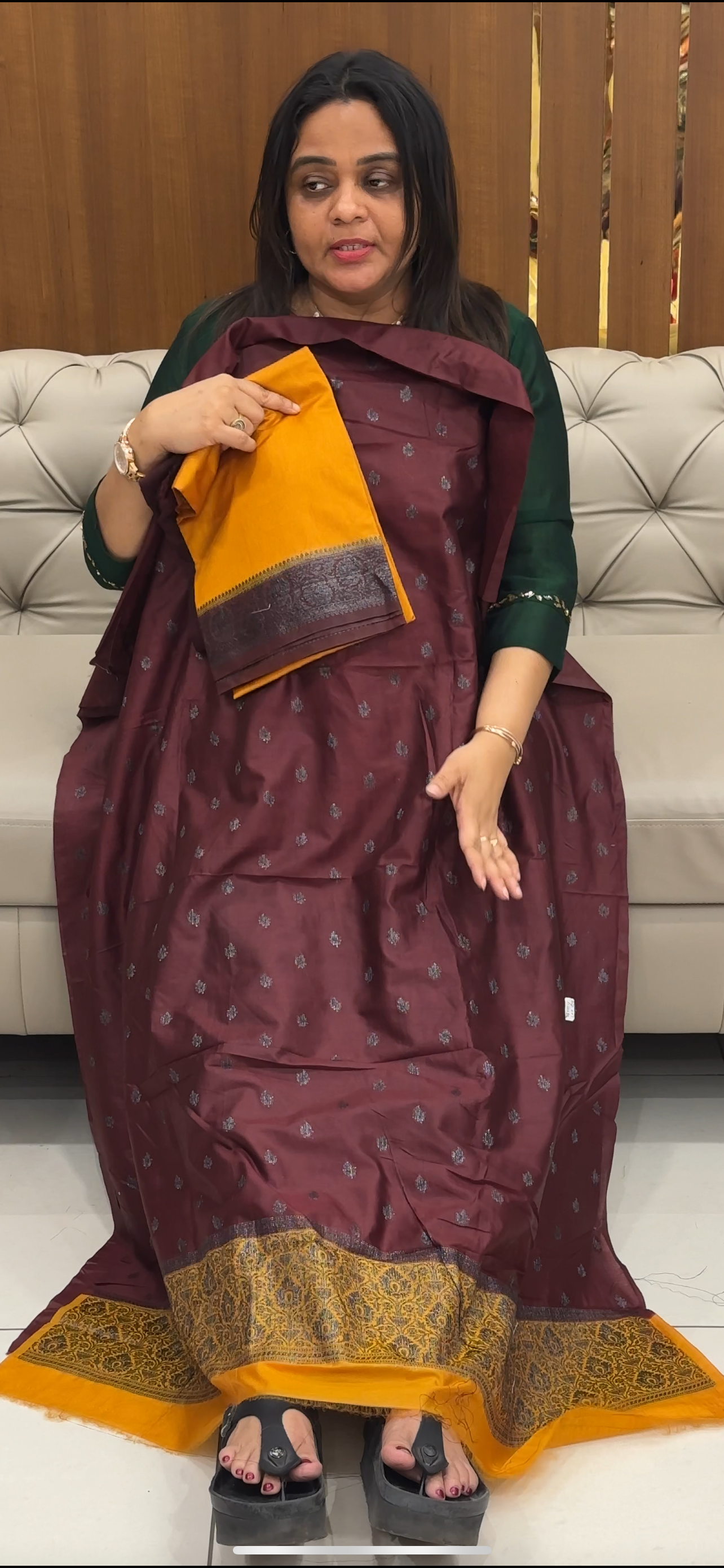 BANARASI TUSSUR UNSTITCHED SALWAR SUITS - IHA 28544