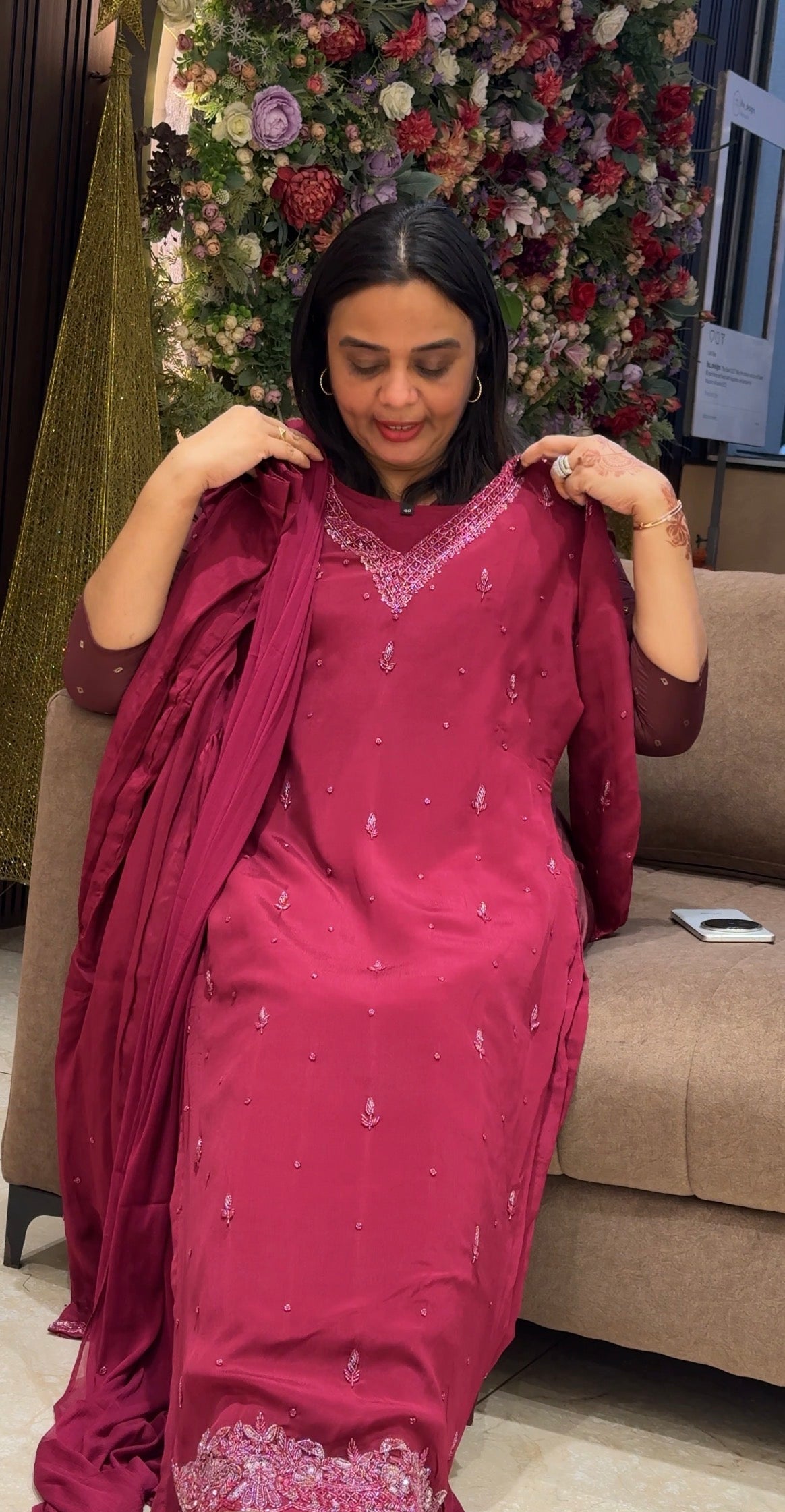 PARTY WEAR TOP,BOTTOM AND DUPATTA - IHA 31485