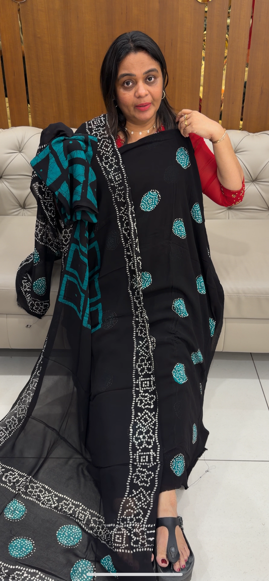 VISCOSE GEORGETTE UNSTITCHED SALWAR SUITS - IHA 28748