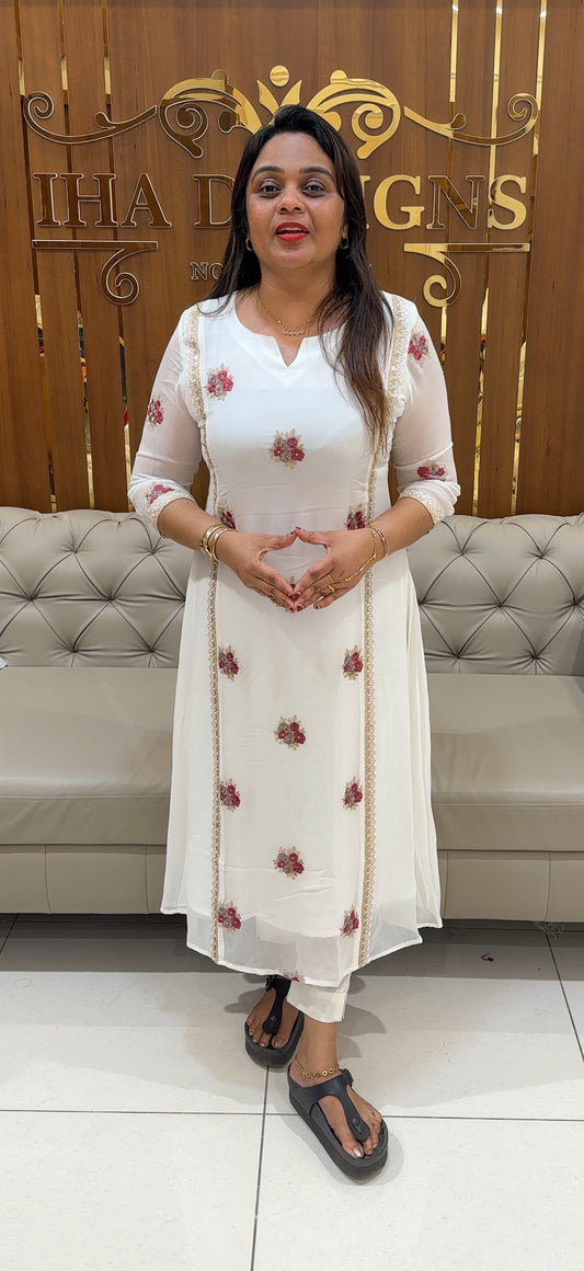 IHA'S IN-HOUSE GEORGETTE ALINE TOPS - IHA 25658
