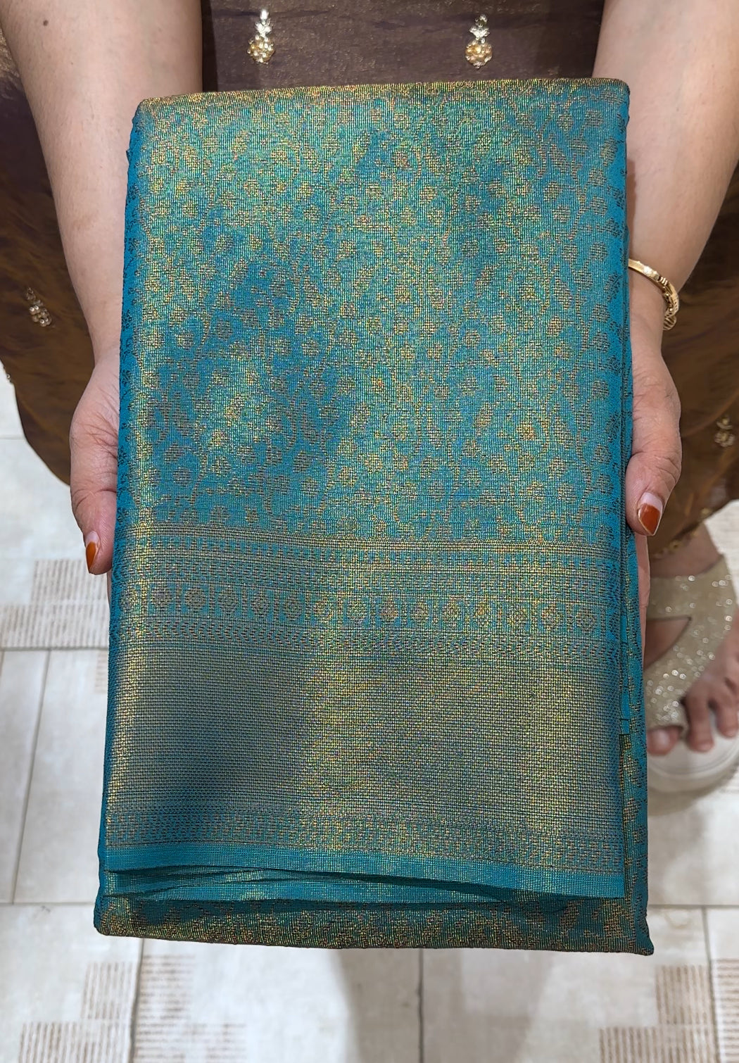 SEMI  TISSUE SAREES - IHA 22686