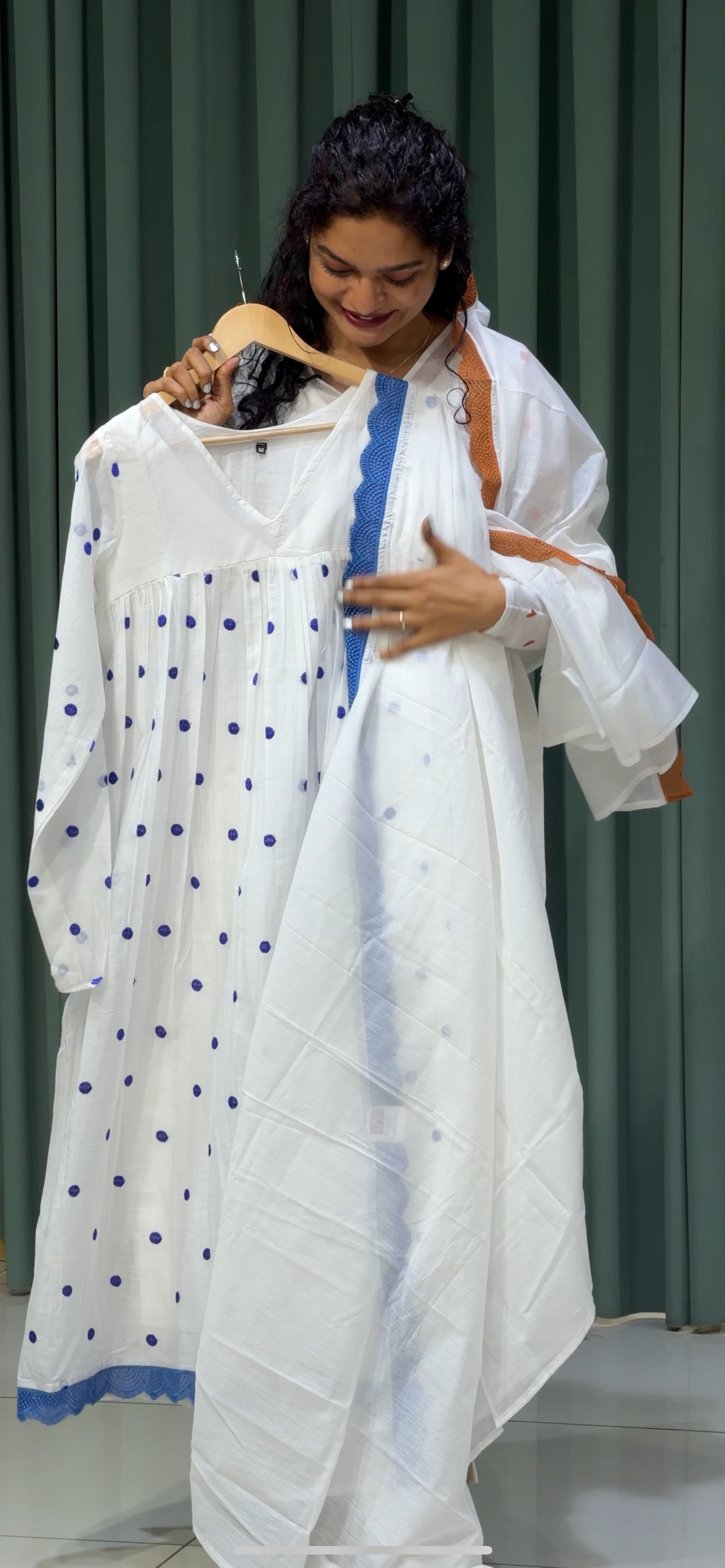 CHANDERI TOP AND DUPATTA - IHA  30801