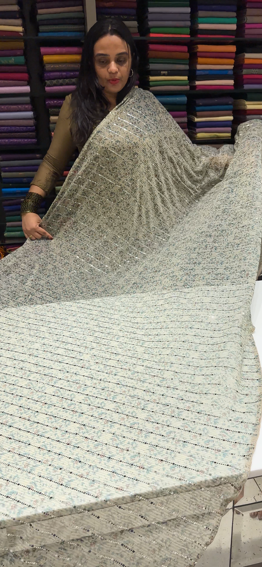 PRINTED LYCRA SAREES - IHA 31675