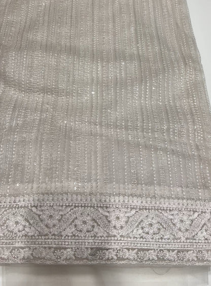 CHIKANKARI NET SAREE - IHA 16881