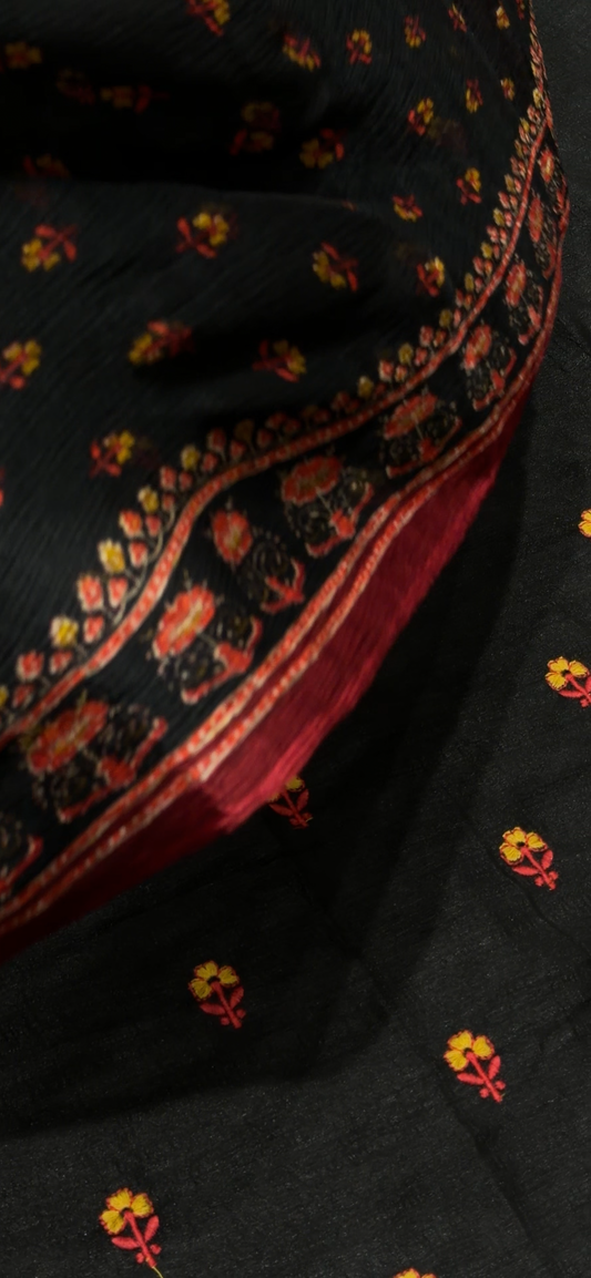 SEMI RAW SILK UNSTITCHED SALWAR SUITS - IHA 34307