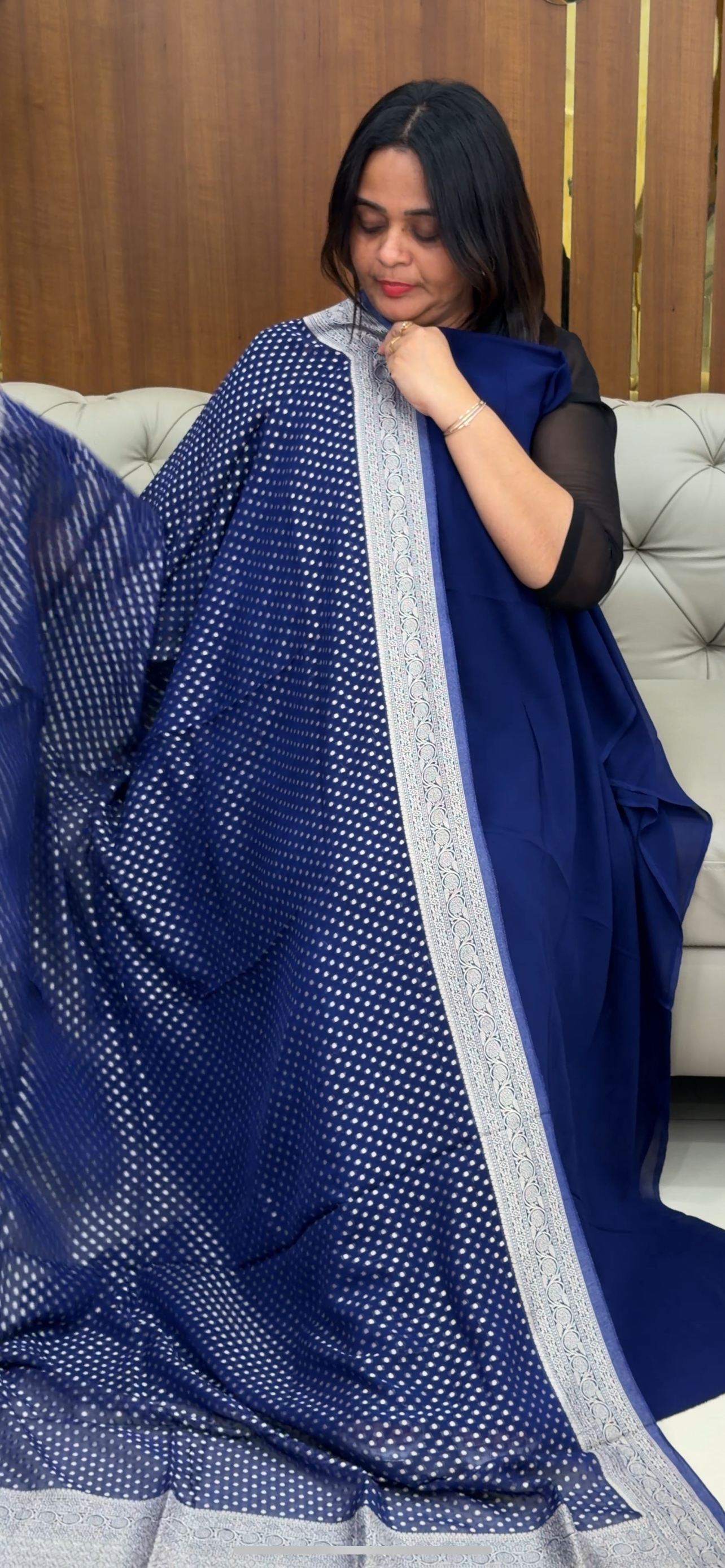 VISCOSE GEORGETTE UNSTITCHED SALWAR SUITS - IHA 29121