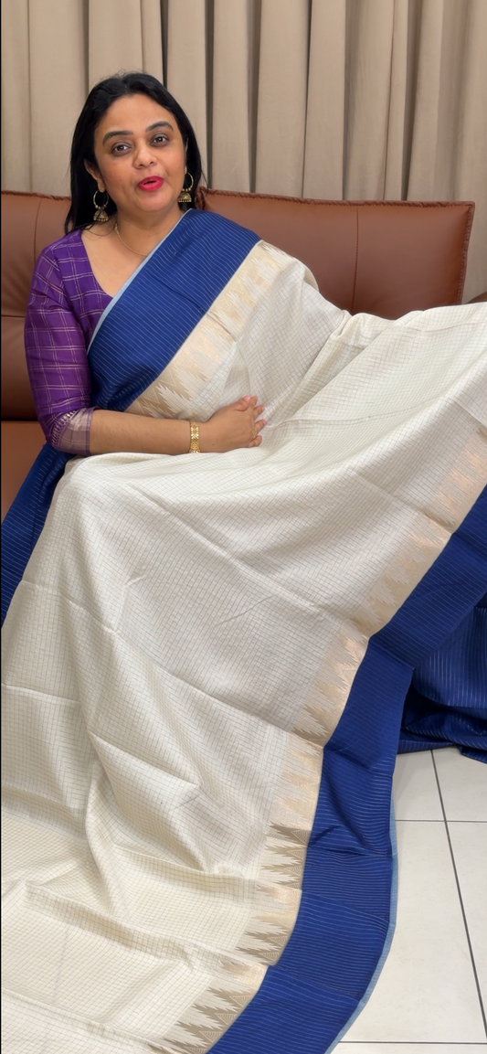 SEMI TUSSUR SAREES - IHA 33875