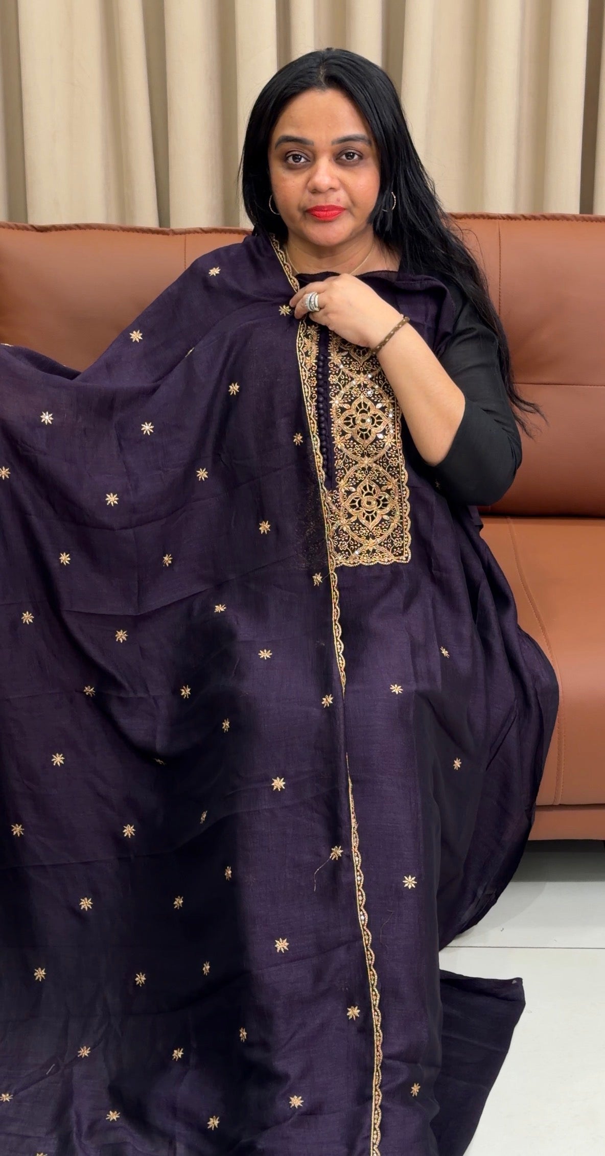 SEMI RAW SILK UNSTICHED SALWAR SUITS - IHA 35207