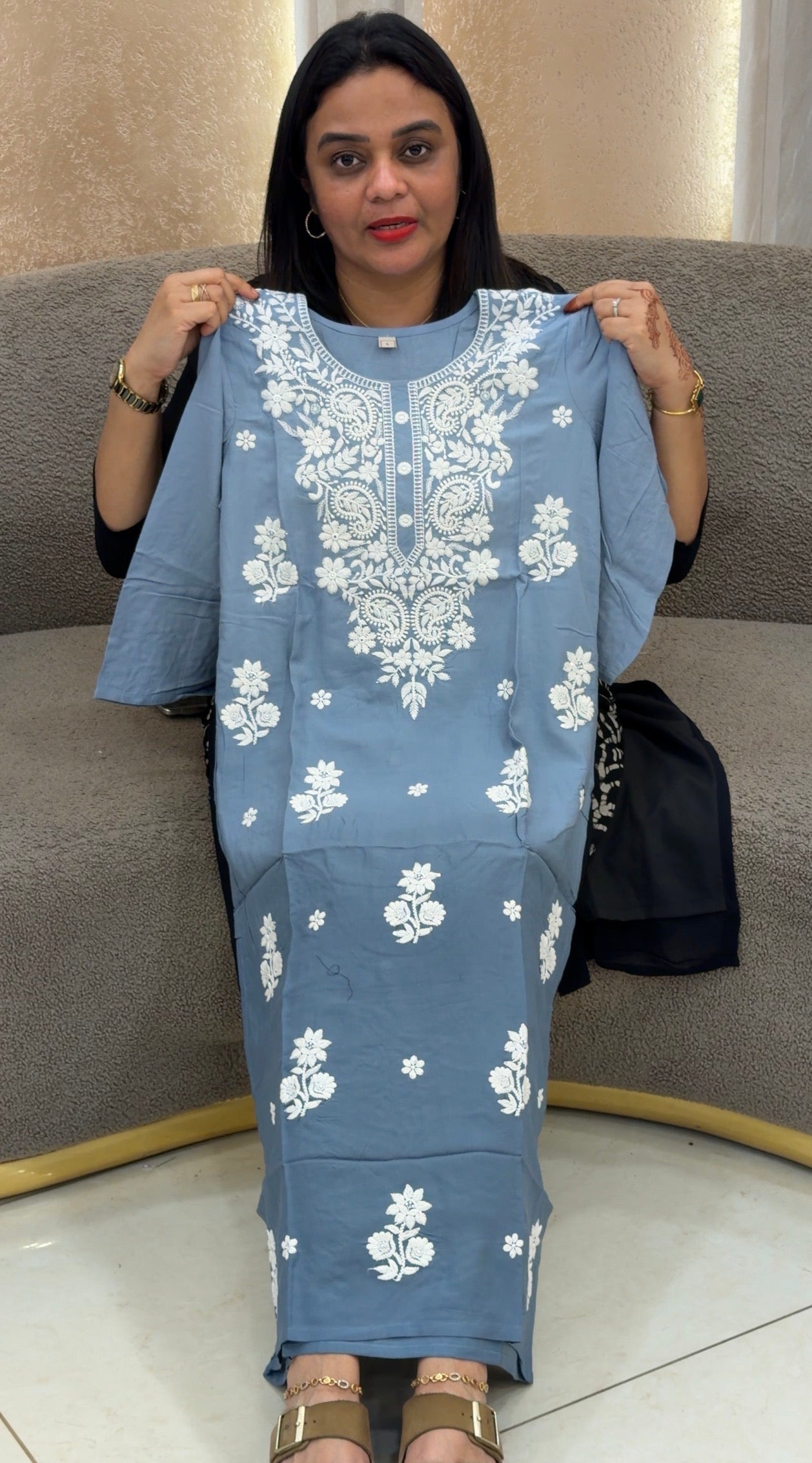LUCKNOWI CHIKANKARI TOPS - IHA 33286