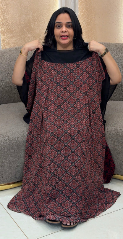 IHA'S IN-HOUSE AJRAKH PRINTED UNSTITCHED SALWAR SUITS - IHA 35196