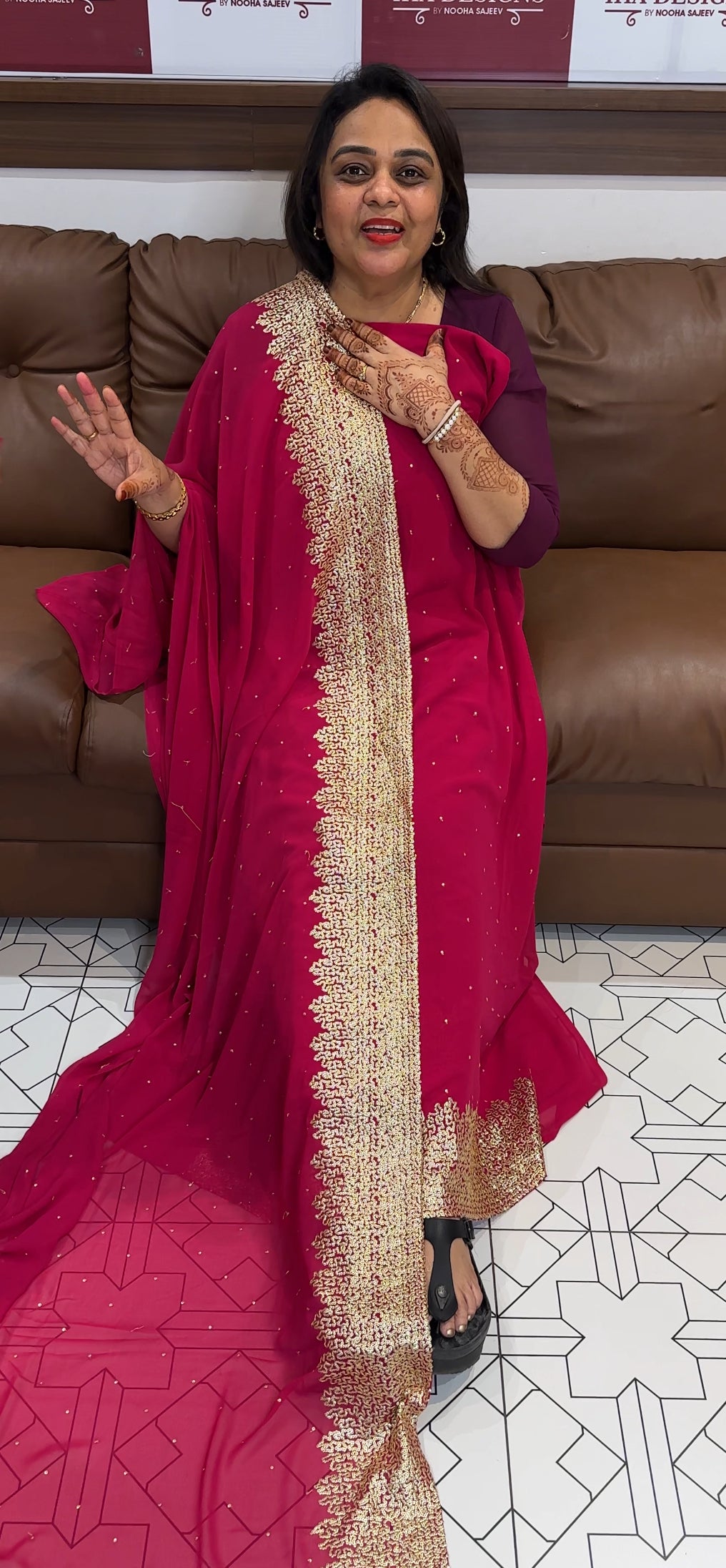 GEORGETTE UNSTITCHED SALWAR SUITS - IHA 23716