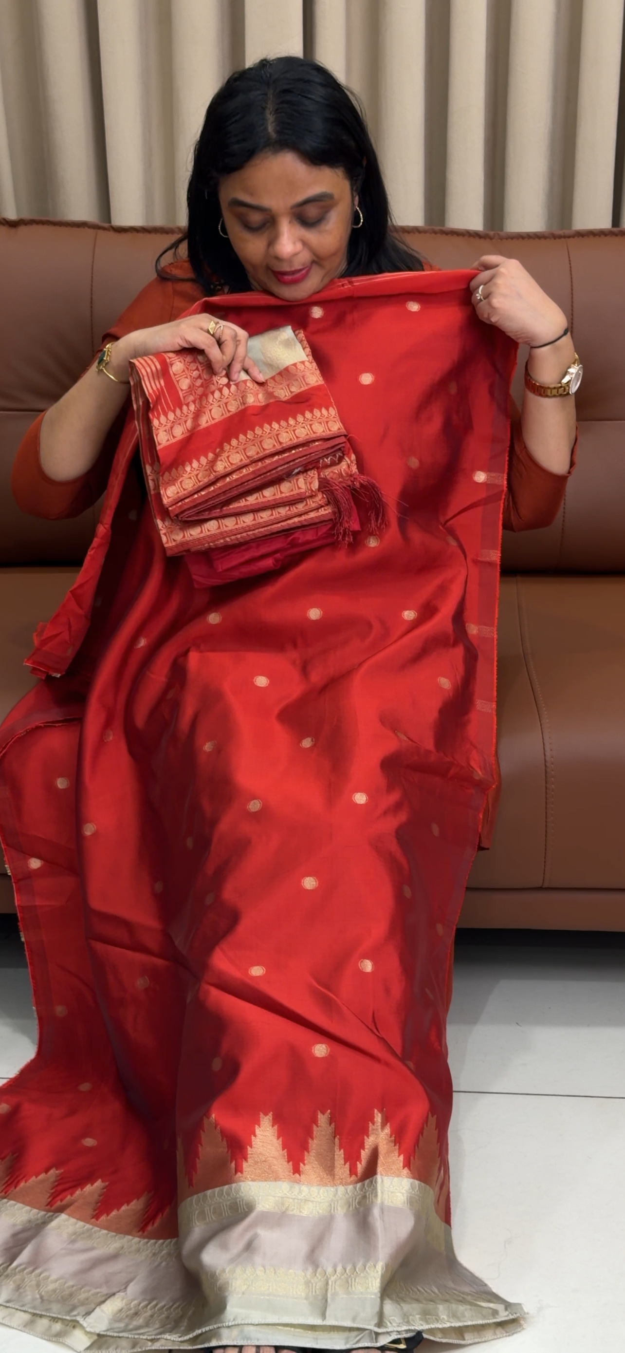 SEMI SOFT SILK UNSTITCHED SALWAR SUITS - IHA 34317