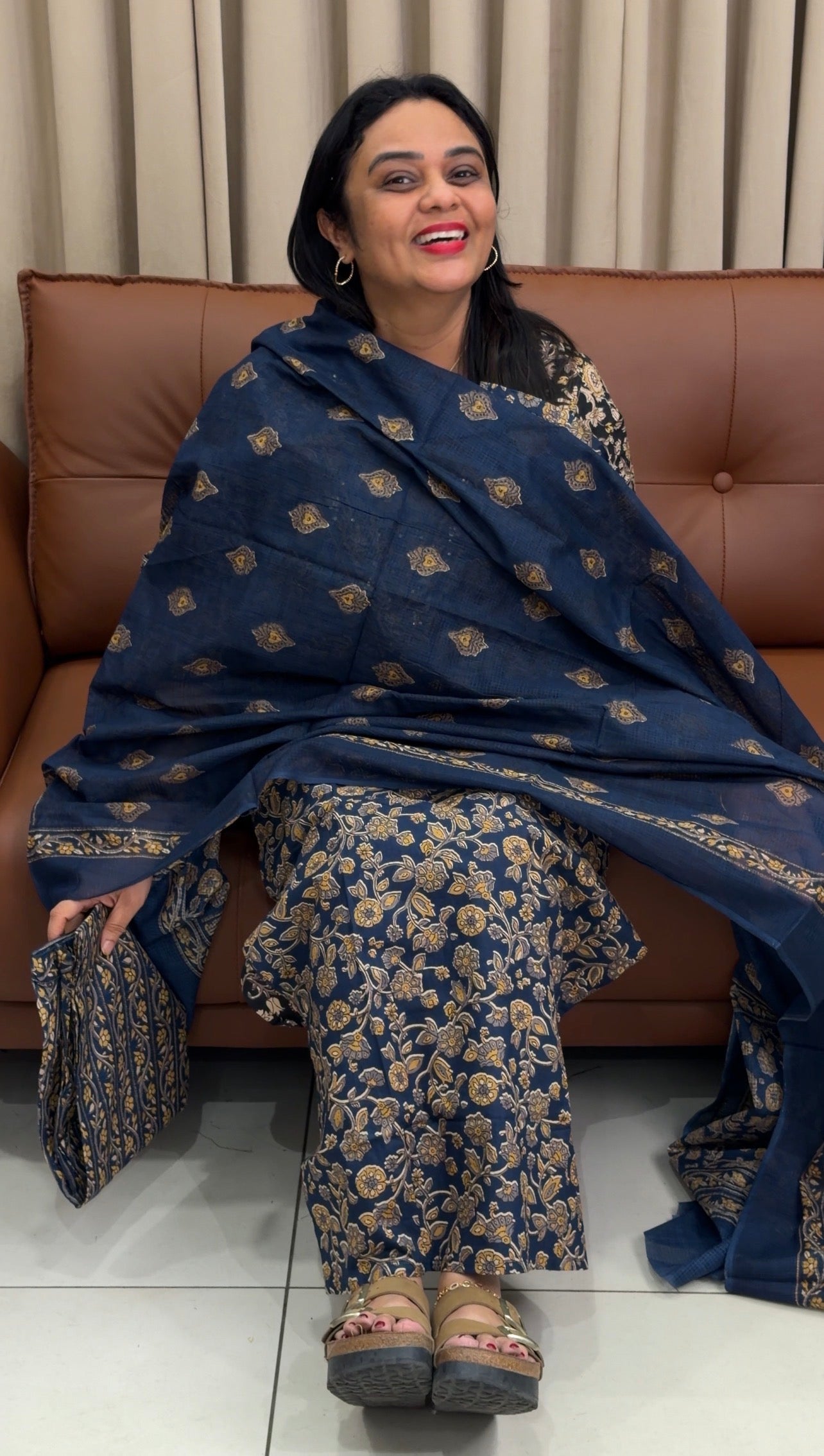 IHA'S IN-HOUSE PRINTED COTTON TOP,BOTTOM AND DUPATTA - IHA 33744
