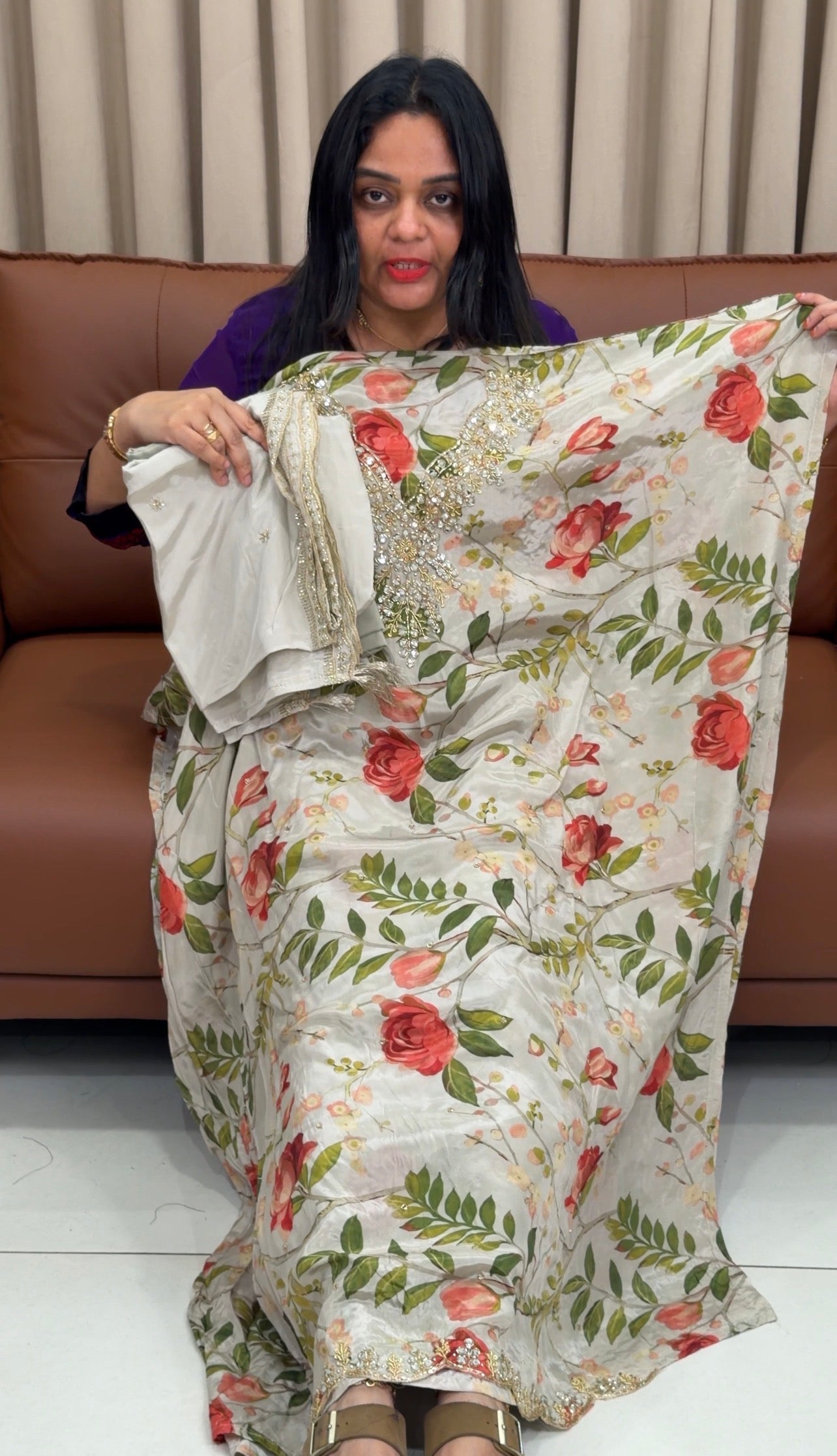 VISCOSE CRAPE UNSTITCHED SALWAR SUITS - IHA 33658