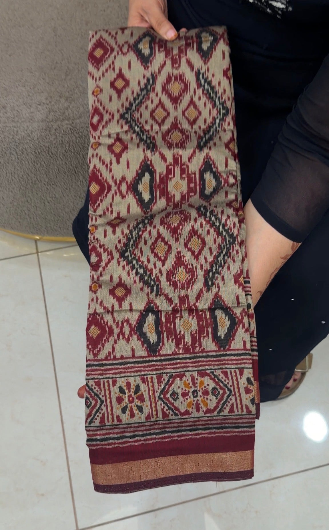 PRINTED CHANDERI SAREES - IHA 33073