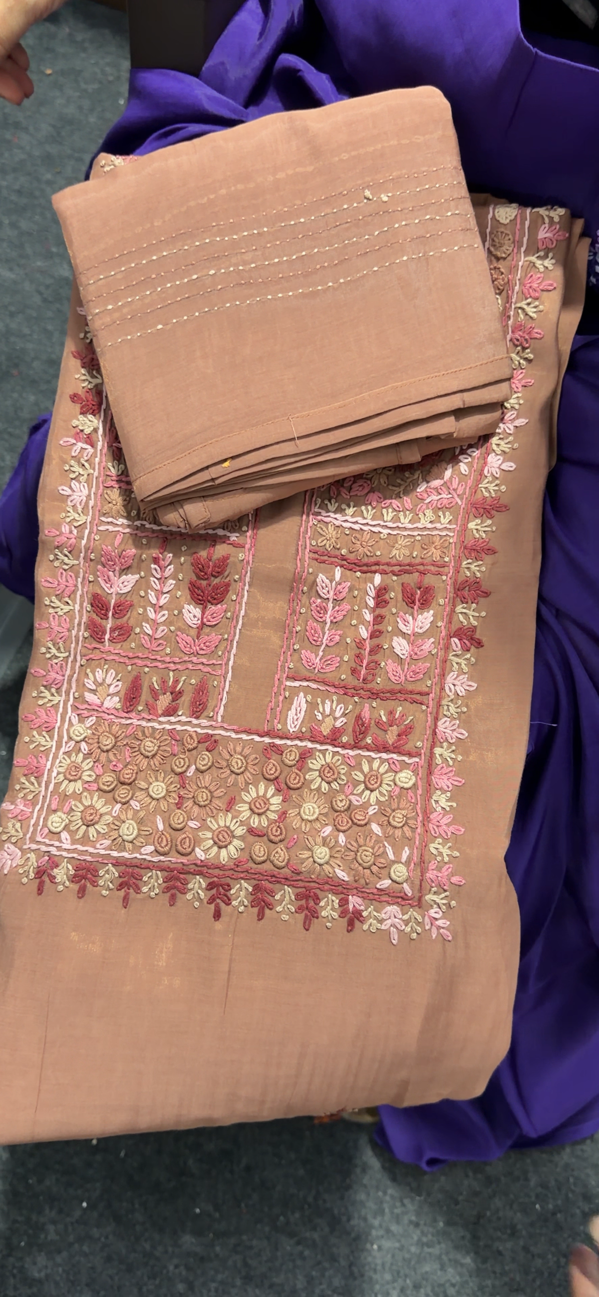 MALAI CHANDERI  UNSTITCHED SALWAR SUITS - IHA 36050
