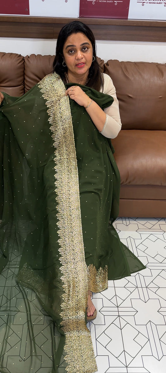GEORGETTE UNSTITCHED SALWAR SUITS - IHA 26684