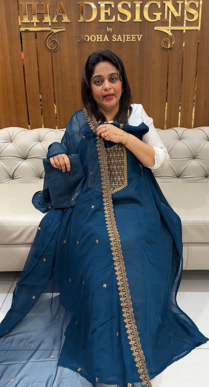 FAUX GEORGETTE UNSTITCHED SALWAR SUITS - IHA 24868