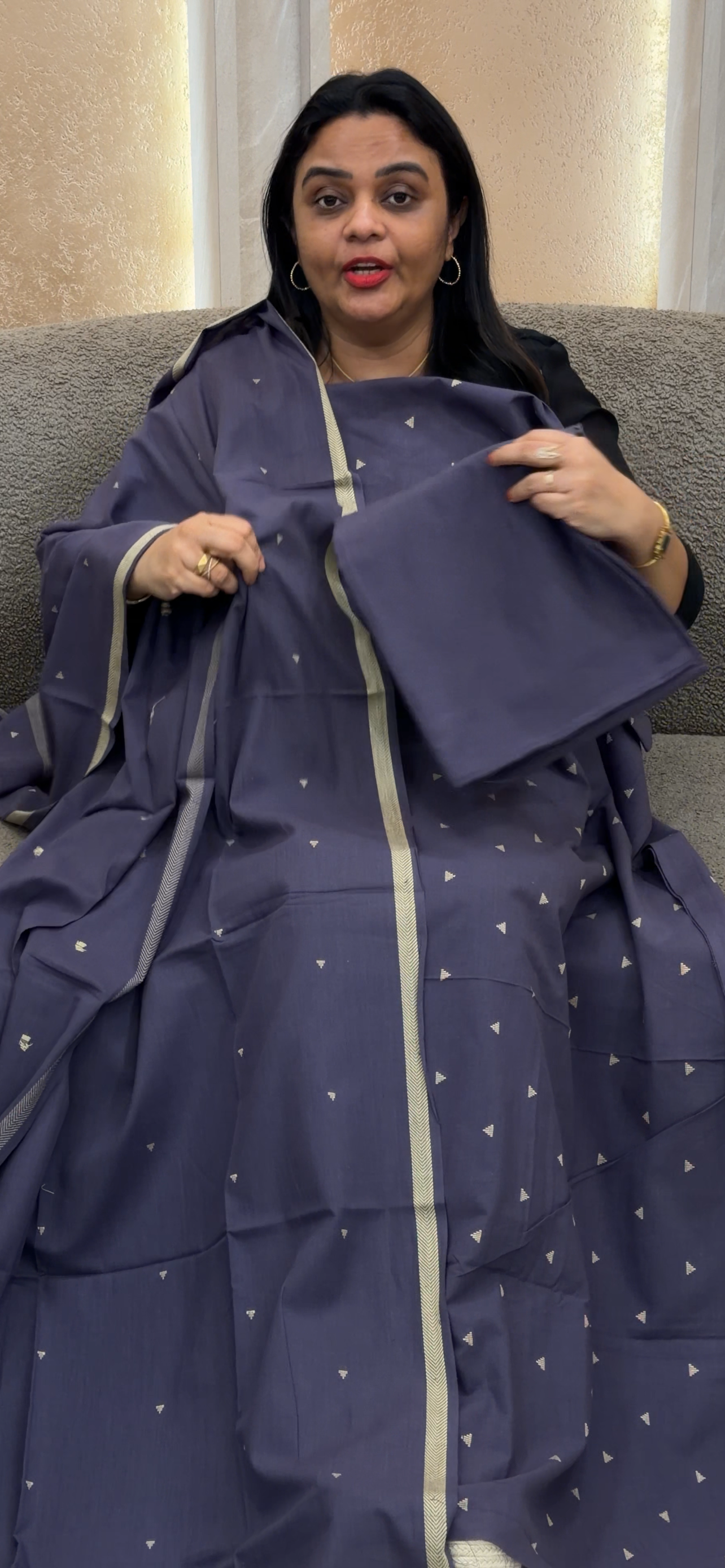 HANDLOOM UNSTITCHED SALWAR SUITS - IHA 33370