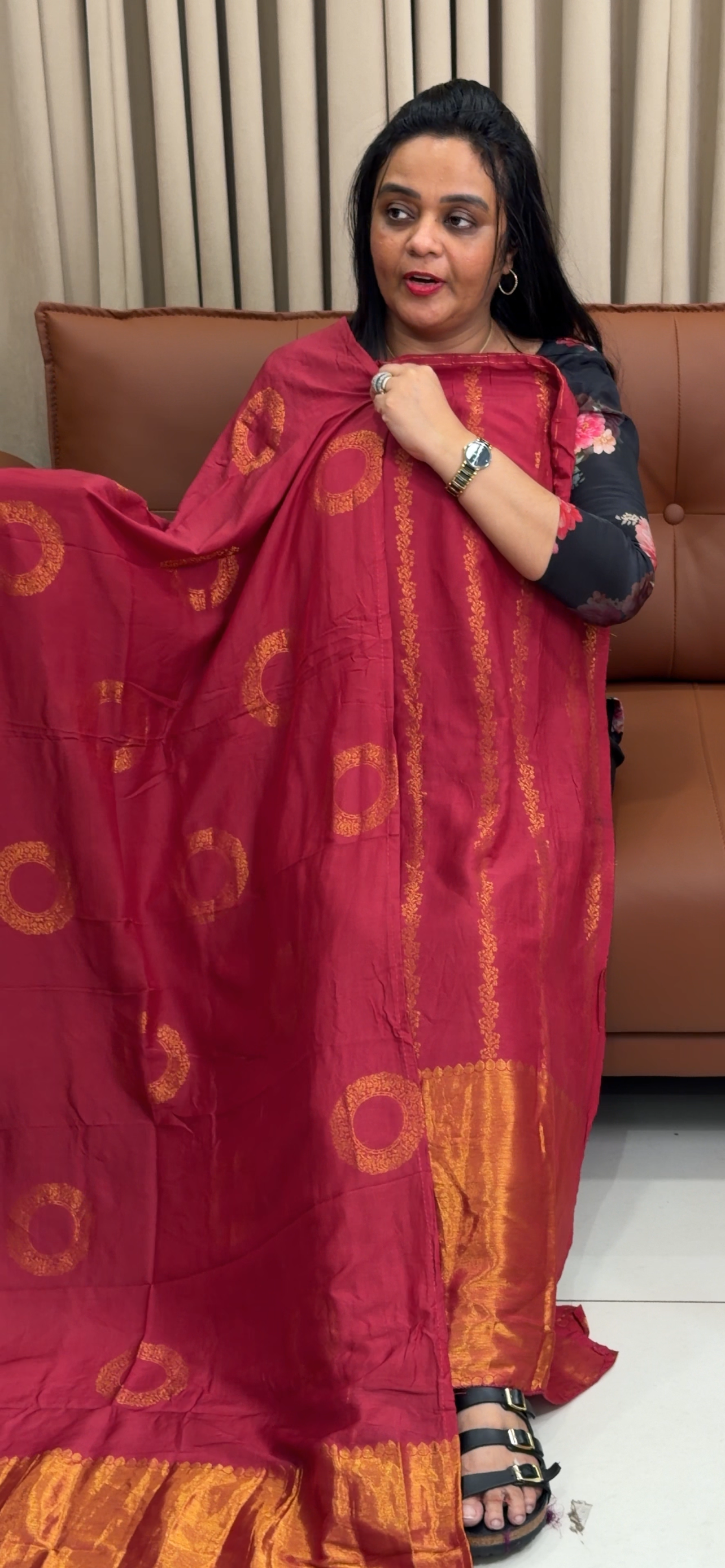 MALAI CHANDERI UNSTITCHED SALWAR SUITS - IHA 34914