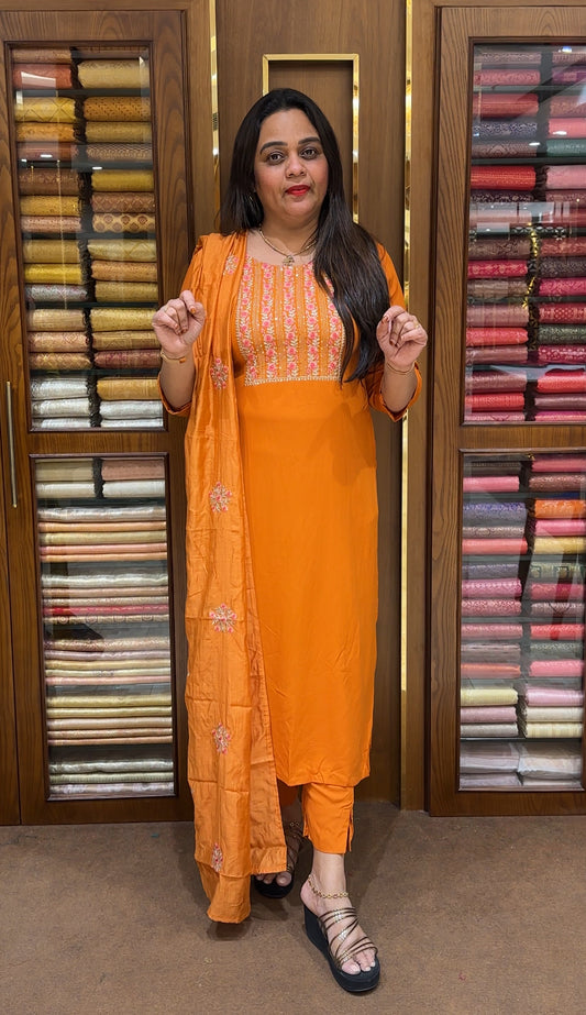 READY TO WEAR TOP, BOTTOM AND DUPATTA - IHA 22661