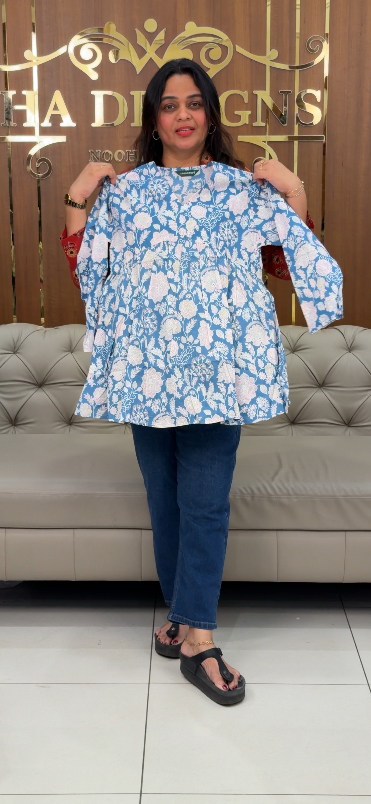 PRINTED SHORT TOPS - IHA 28930