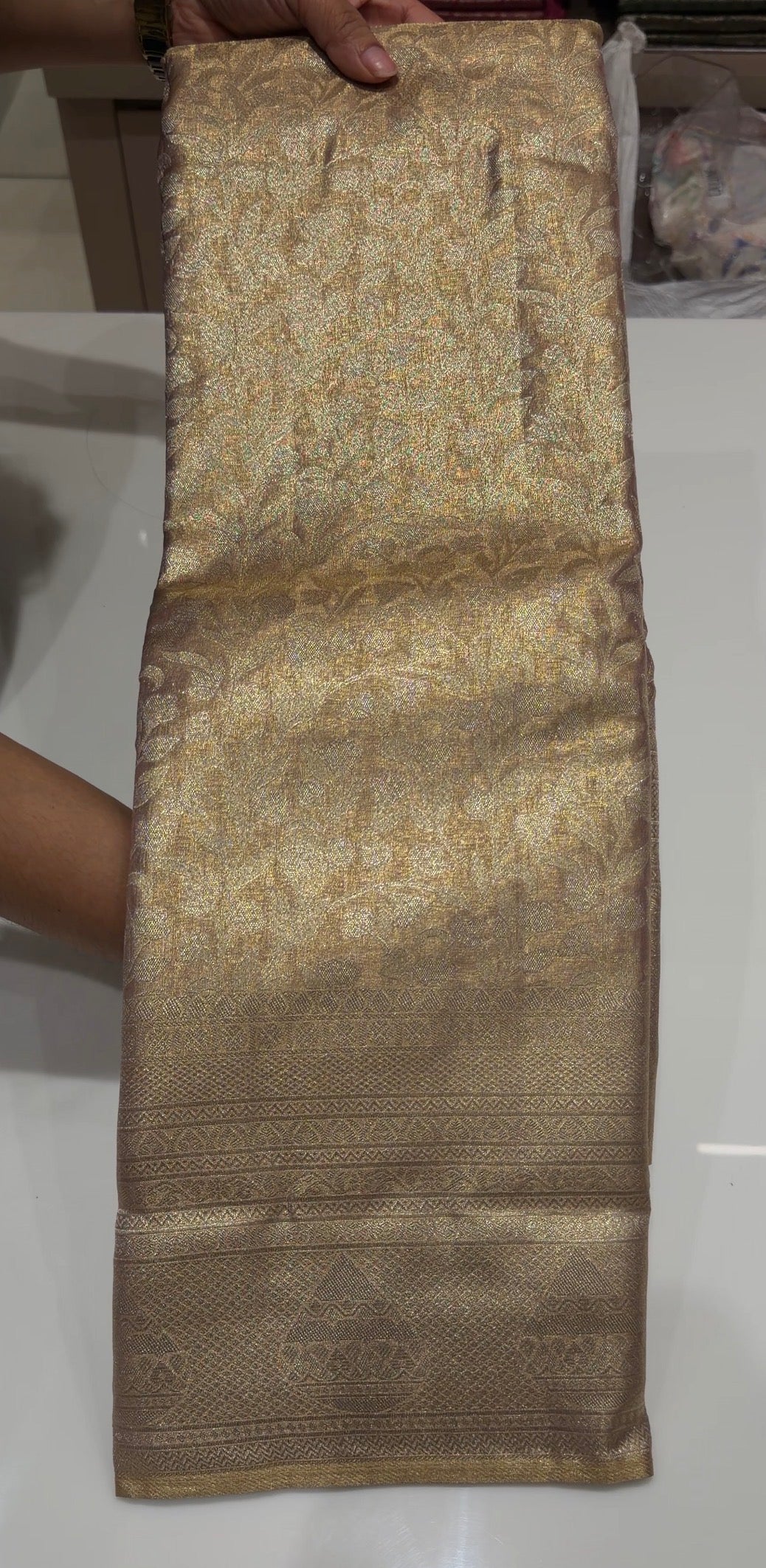 SEMI TISSUE SAREES - IHA 35821