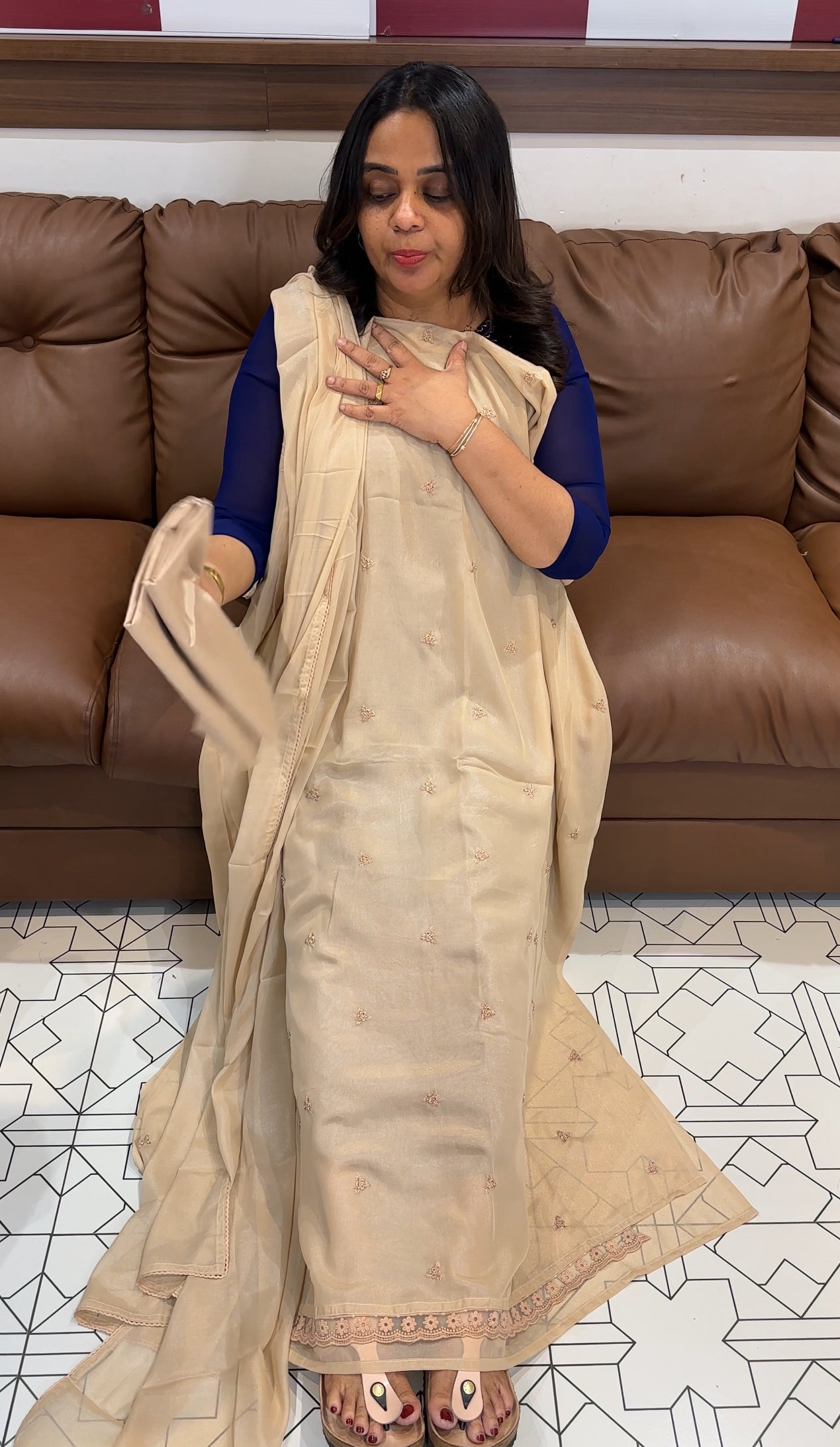 VICHITRA SILK UNSTITCHED SALWAR SUITS - IHA 28090