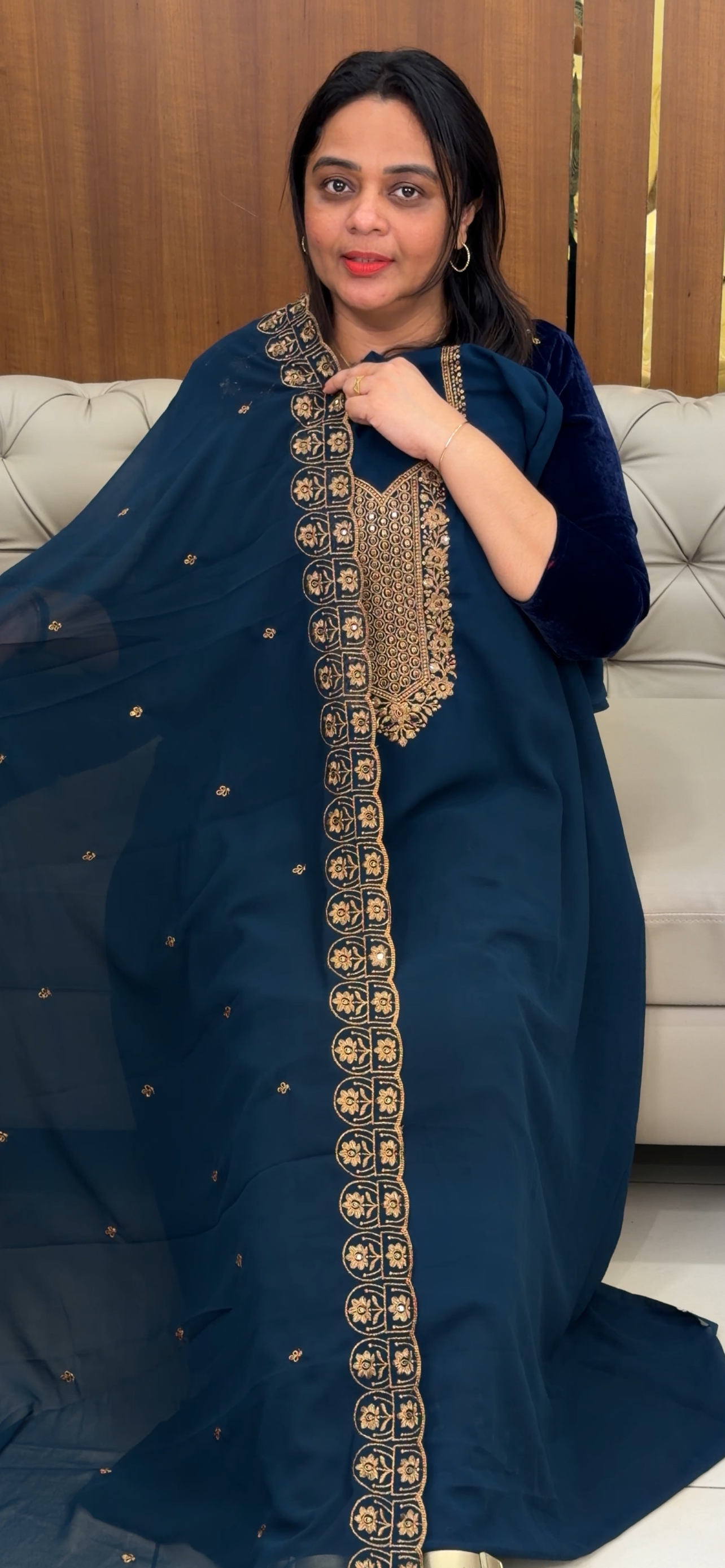 GEORGETTE UNSTITCHED SALWAR SUITS - IHA 29842