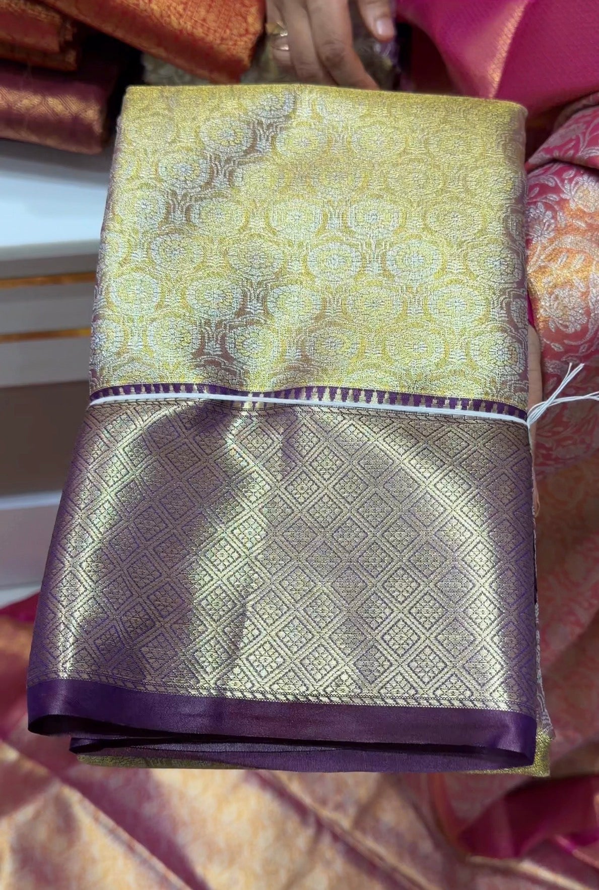 DESIGNER TISSUE KANCHIPURAM SAREES - IHA 34473