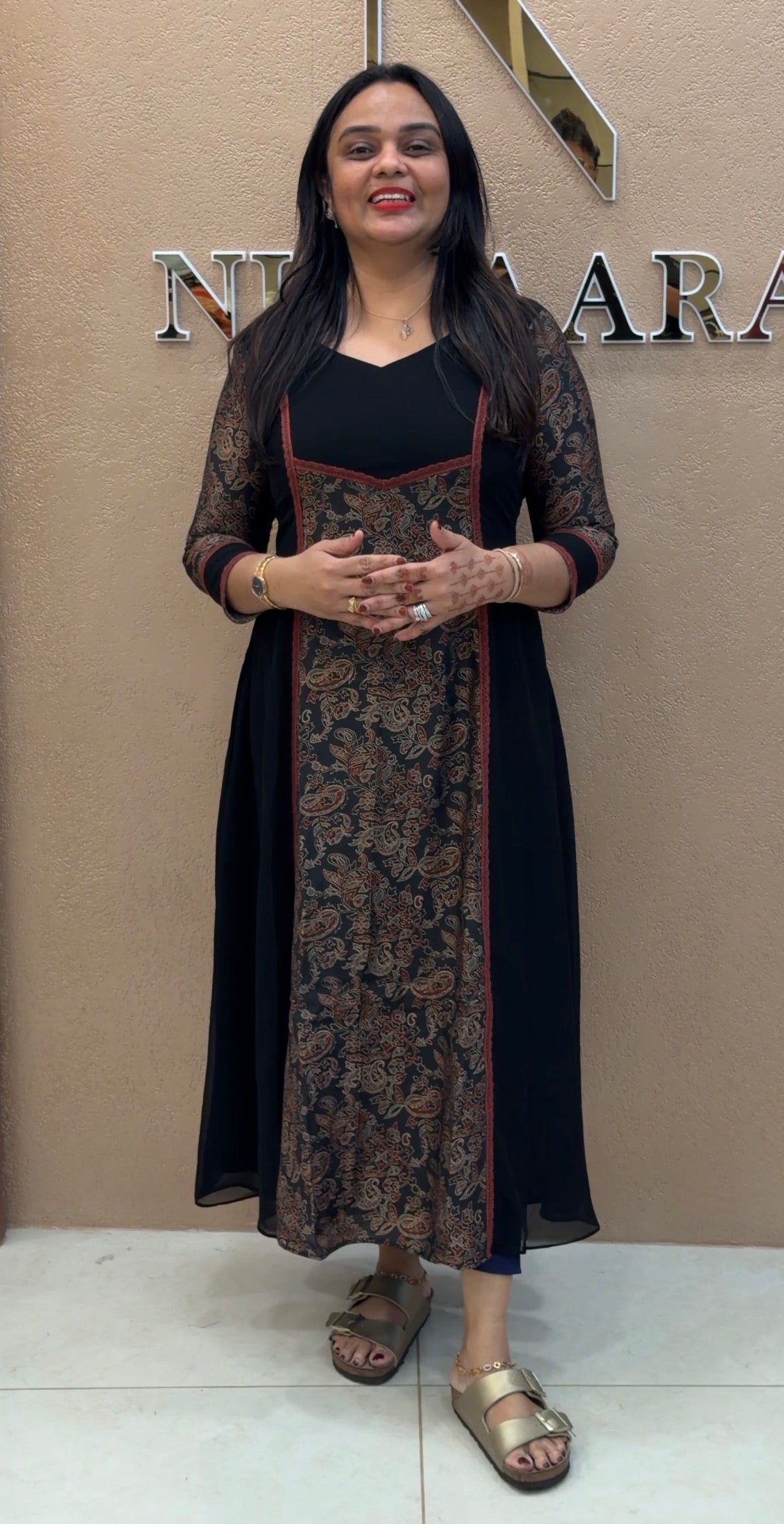 IHA'S IN-HOUSE GEORGETTE ALINE TOPS - IHA 31894