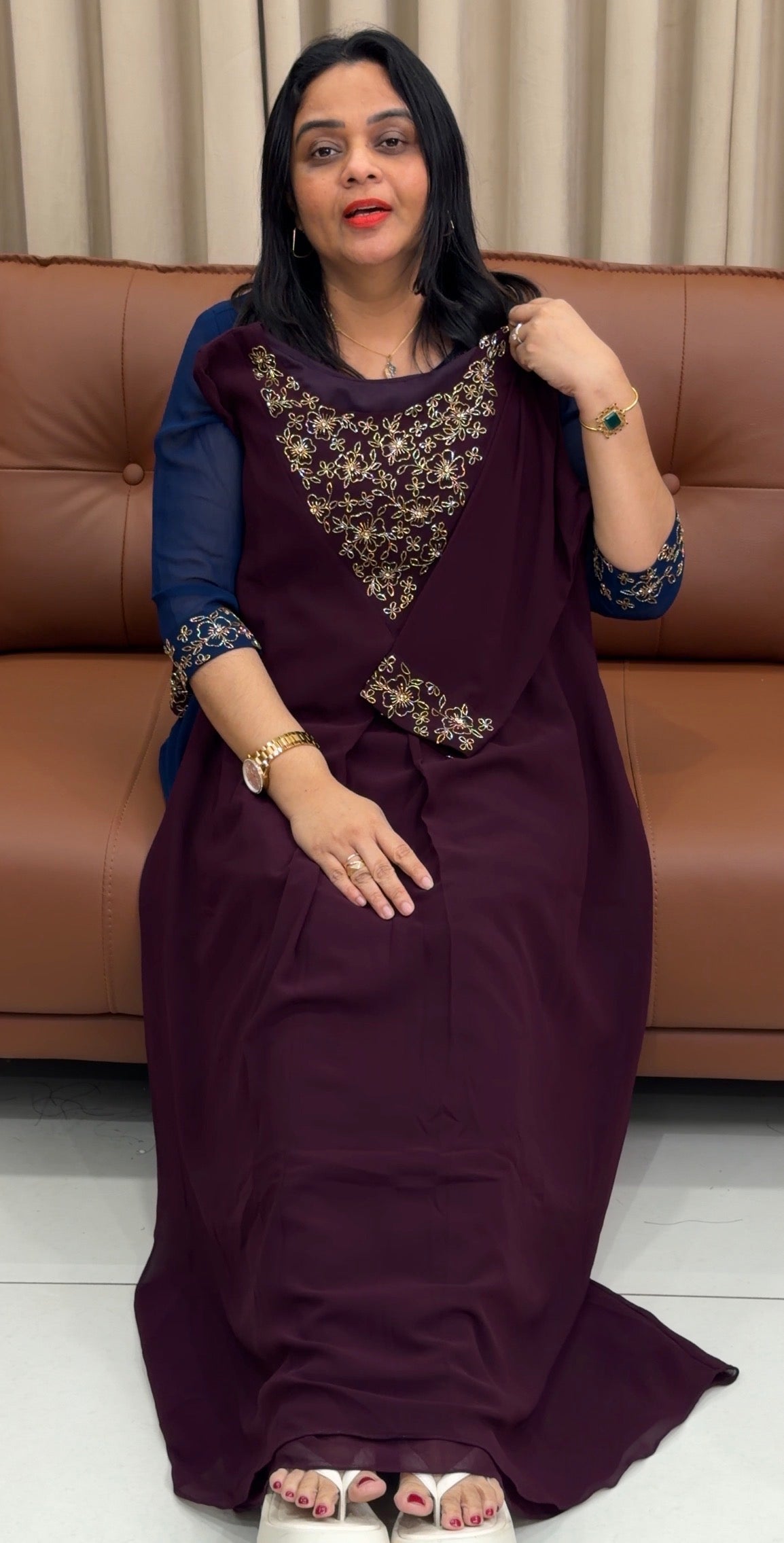 IHA'S IN-HOUSE HAND WORKED ALINE TOPS - IHA 33594
