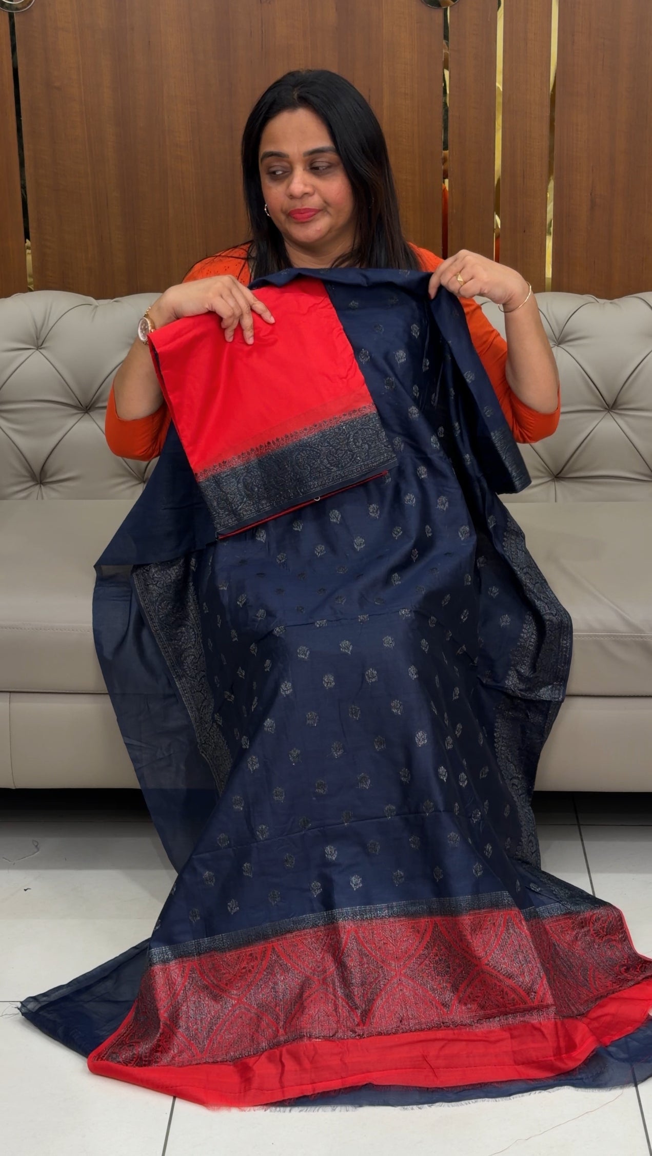 BANARASI TUSSUR UNSTITCHED SALWAR SUITS - IHA 29638