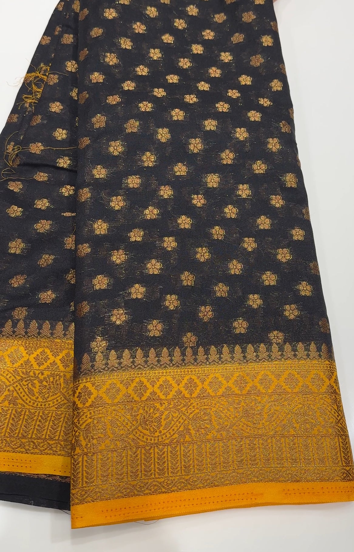 SEMI CRAPE SILK SAREE  - IHA 18183