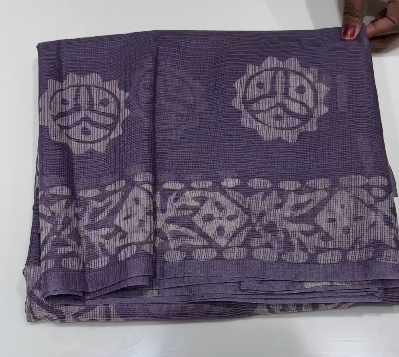 BATIK PRINTED SAREES - IHA 25088
