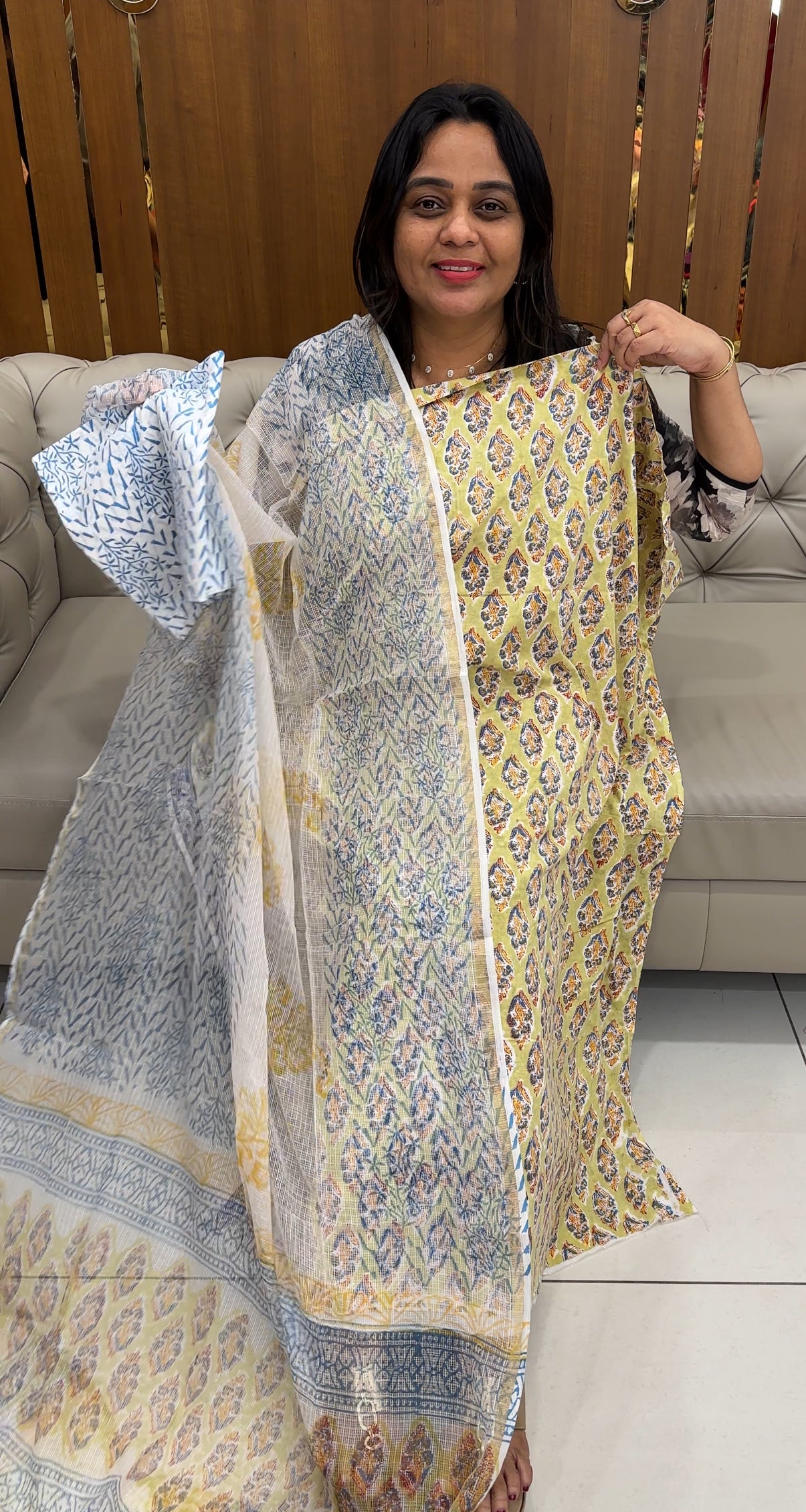 PRINTED COTTON UNSTITCHED SALWAR SUITS - IHA 28645