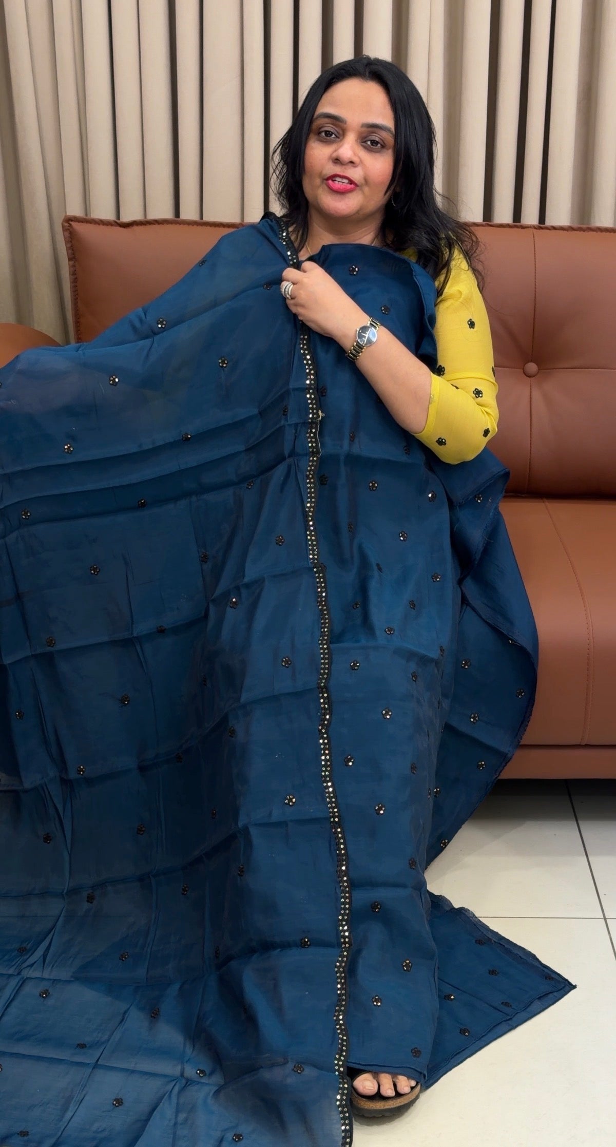 MUL CHANDERI UNSTICHED SALWAR SUIITS - IHA 35465