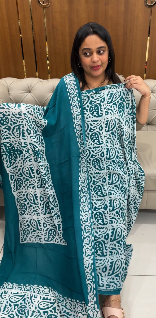 BATIK PRINTED UNSTITCHED SALWAR SUITS - IHA 27030