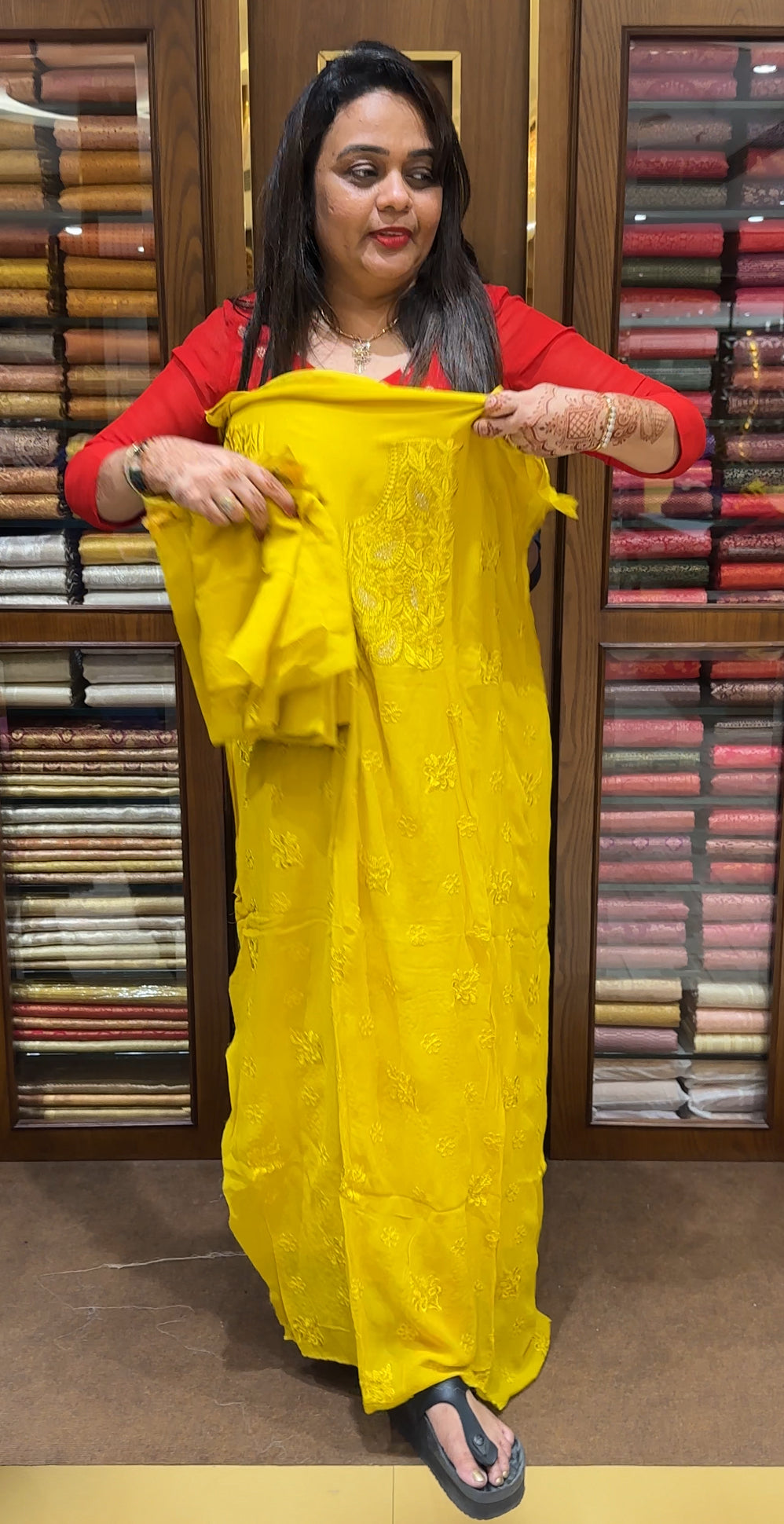 LUCKNOWI UNSTITCHED SALWAR SUITS - IHA 23686
