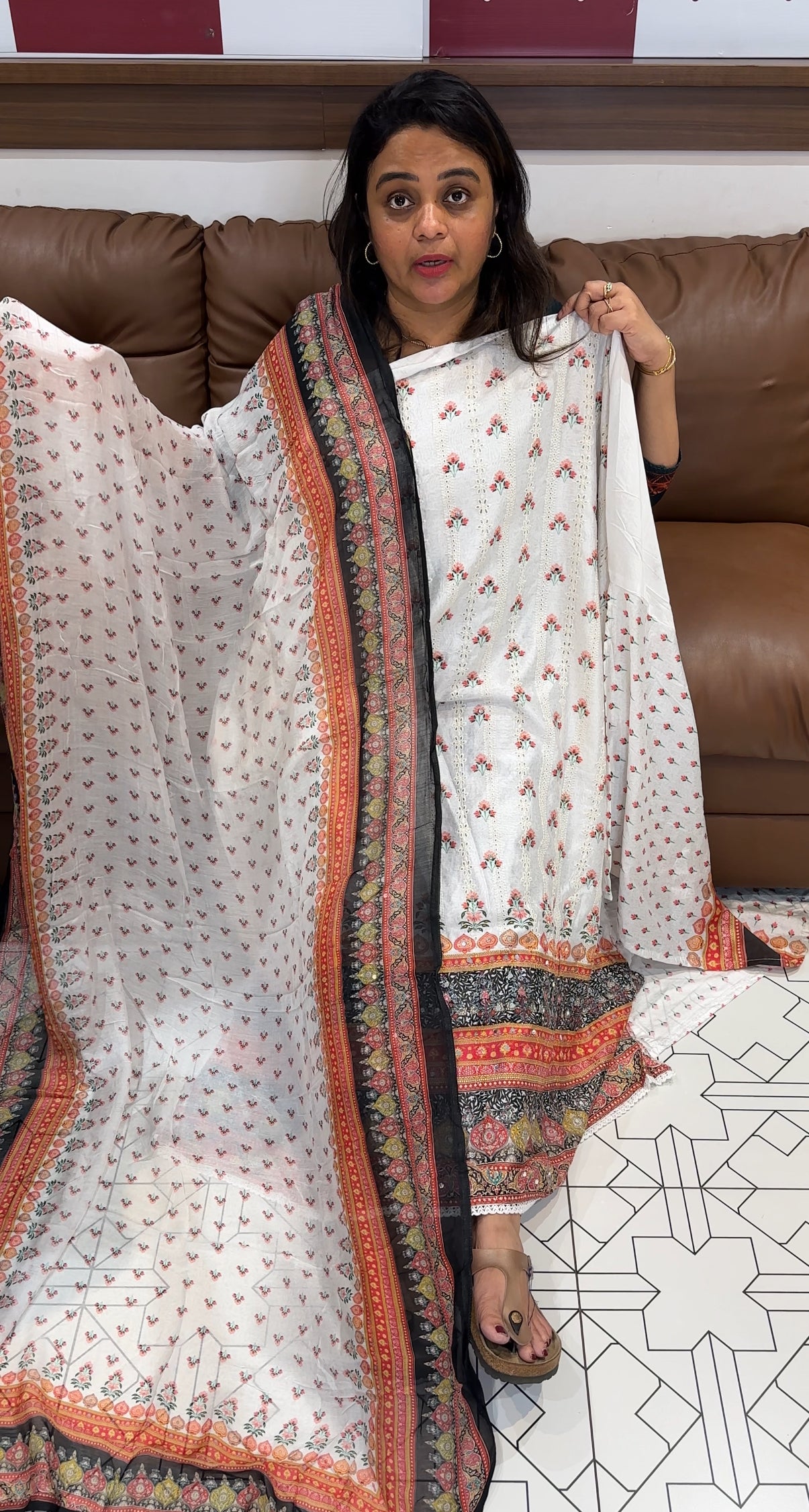 PRINTED MUSLIN UNSTITCHED SALWAR SUITS - IHA 26245