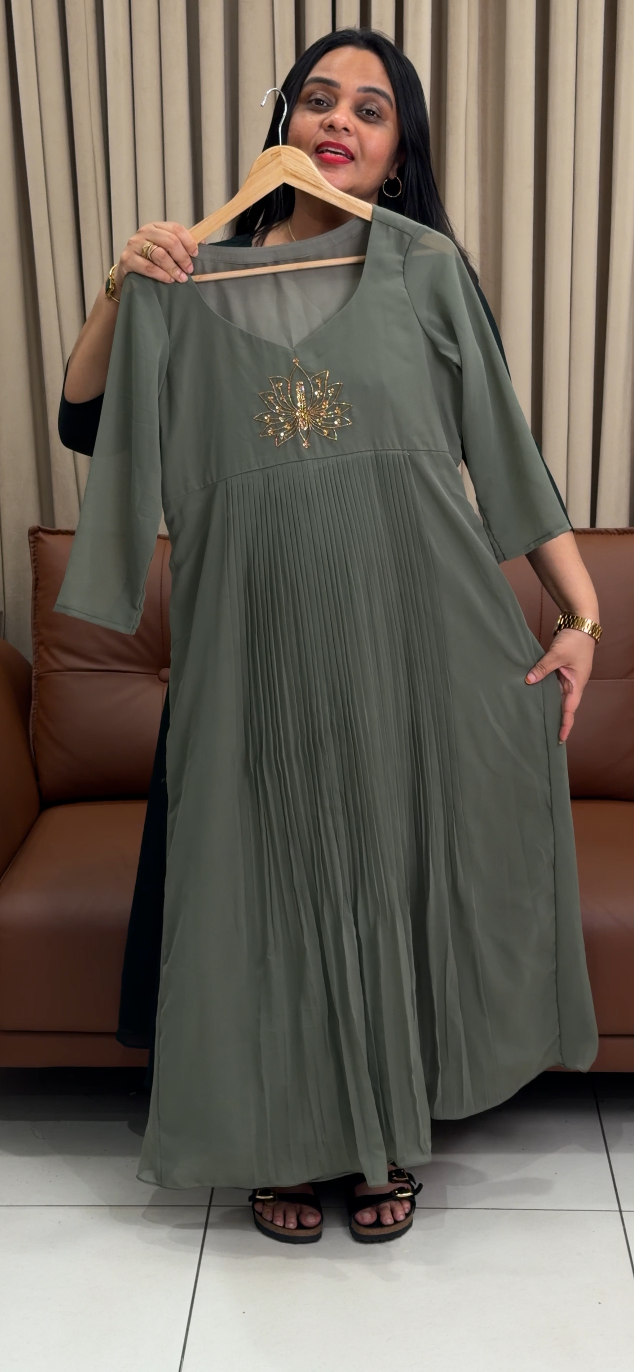 IHA'S IN-HOUSE FAUX GEORGETTE ALINE TOPS - IHA 34696