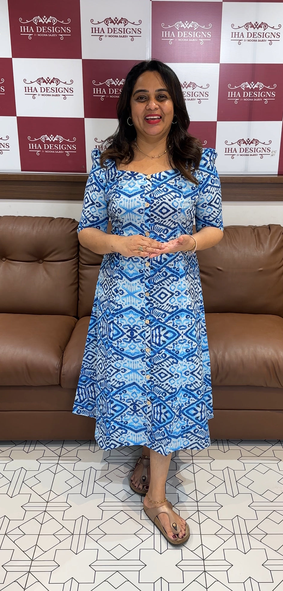 IHA'S IN-HOUSE COTTON PRINTED FROCKS - IHA 26321