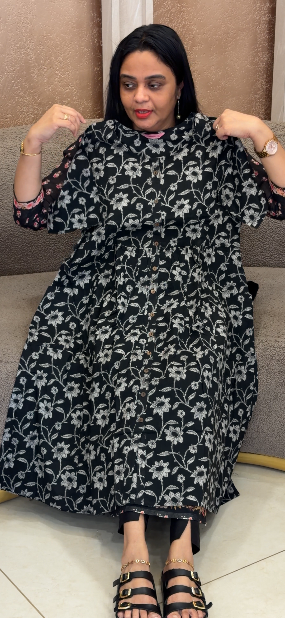 PRINTED ALINE TOPS - IHA 35519