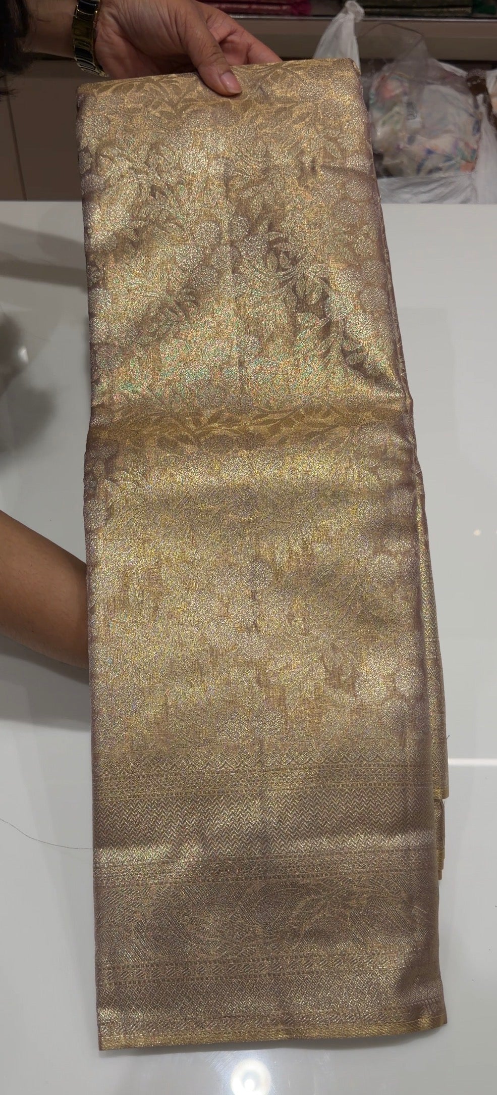 SEMI TISSUE SAREES - IHA 35821