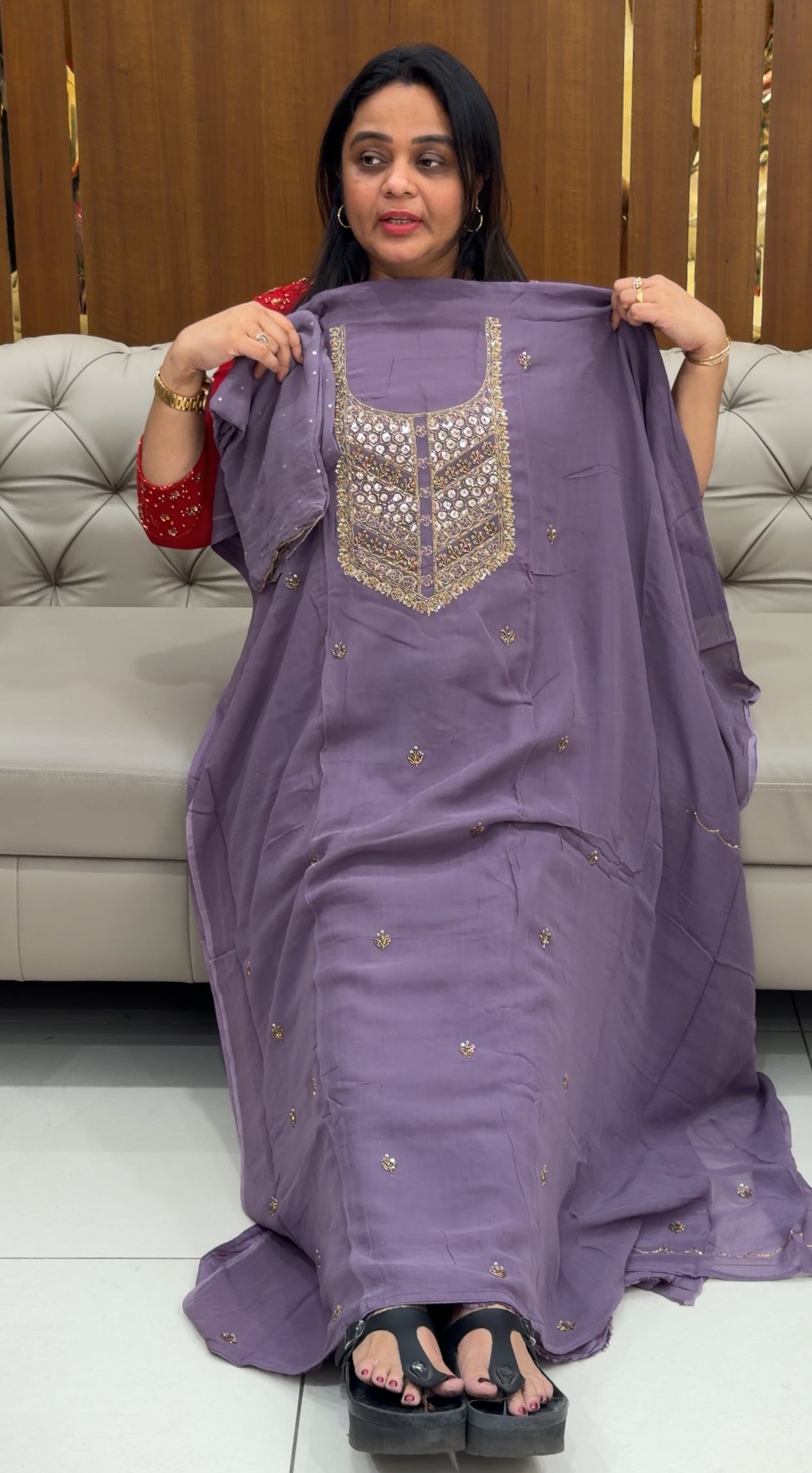 PARTY WEAR UNSTITCHED SALWAR SUITS - IHA 28740